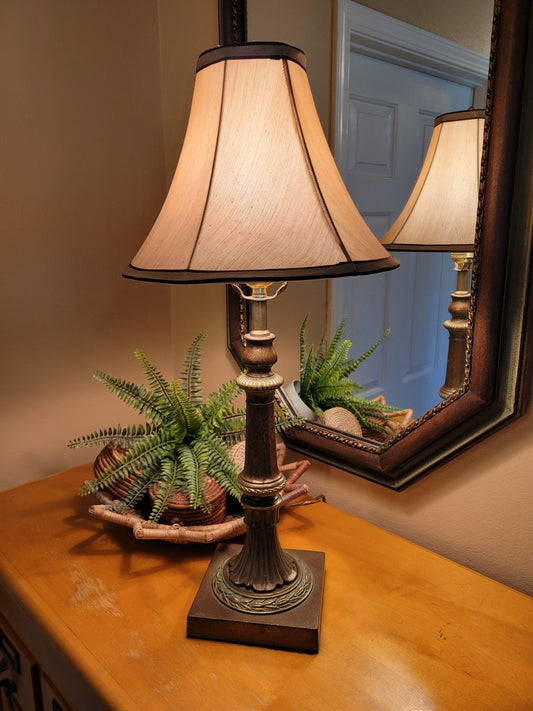 Vintage Brass Pillar Lamp