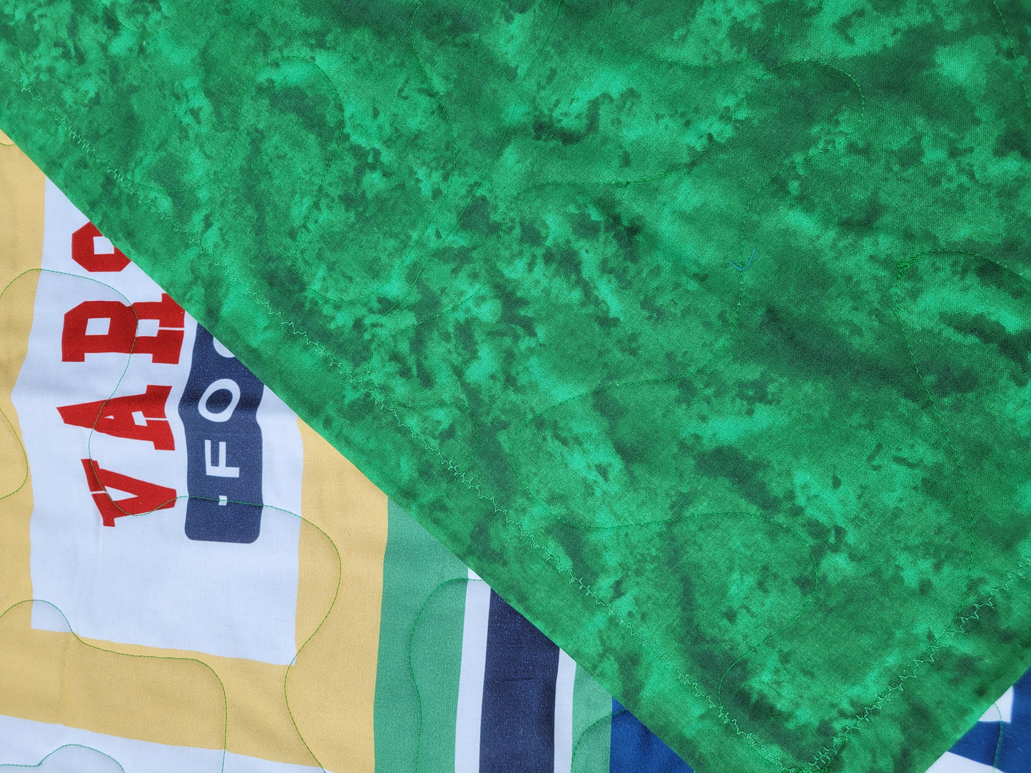 Handmade Football Themed Stadium Blanket