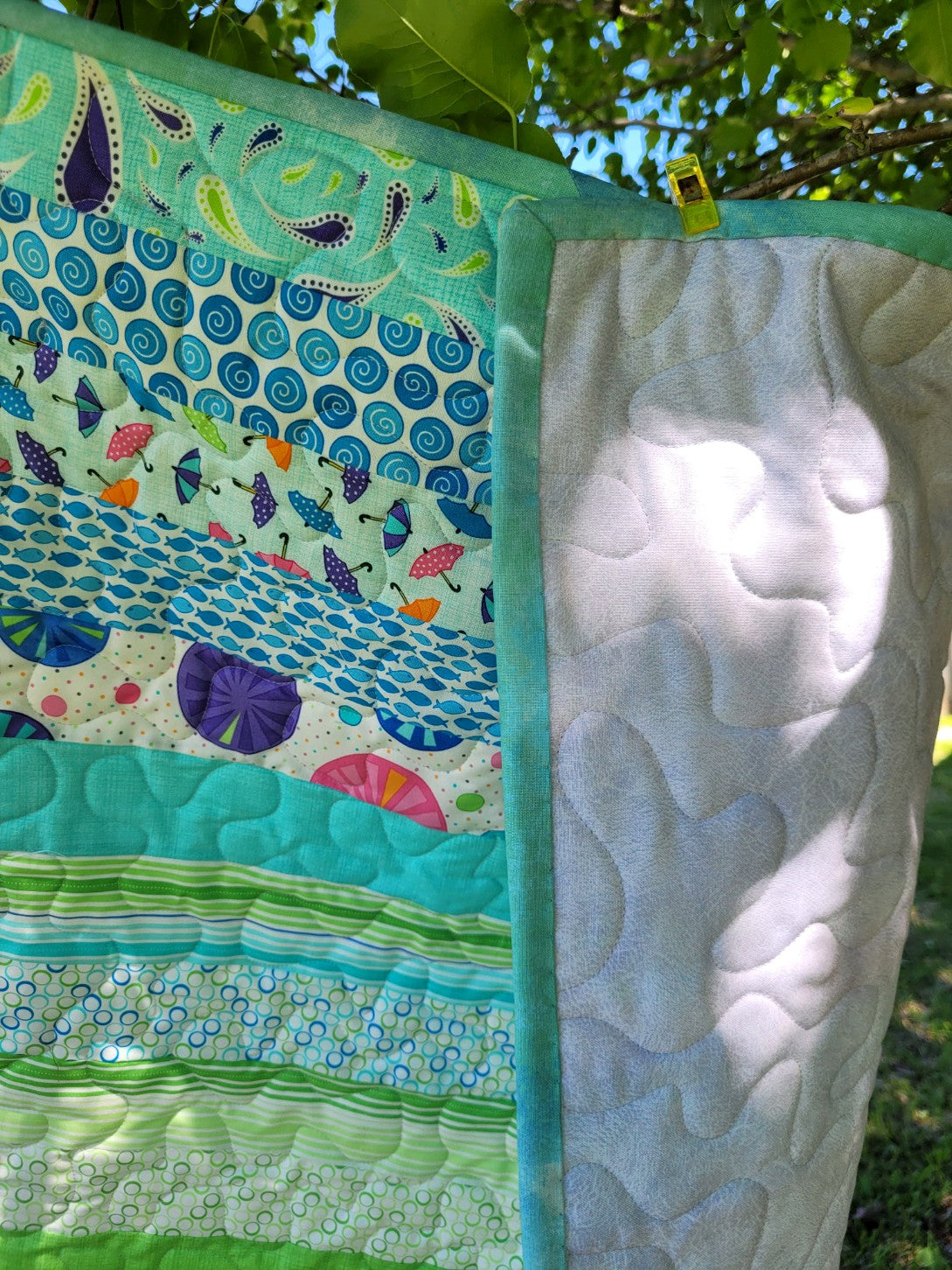 Handmade Striped Baby Quilt