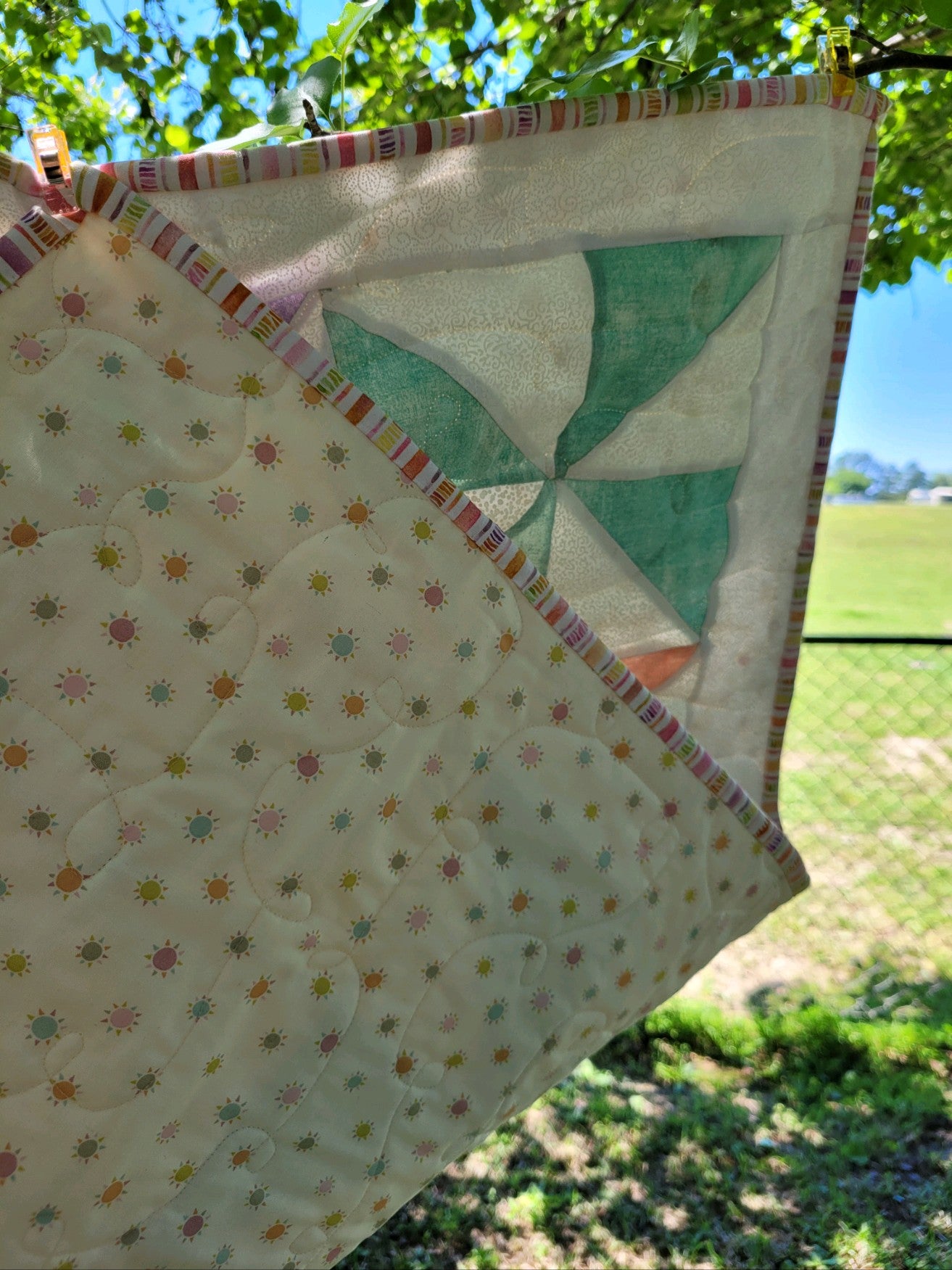 Handmade Pinwheel Baby Quilt