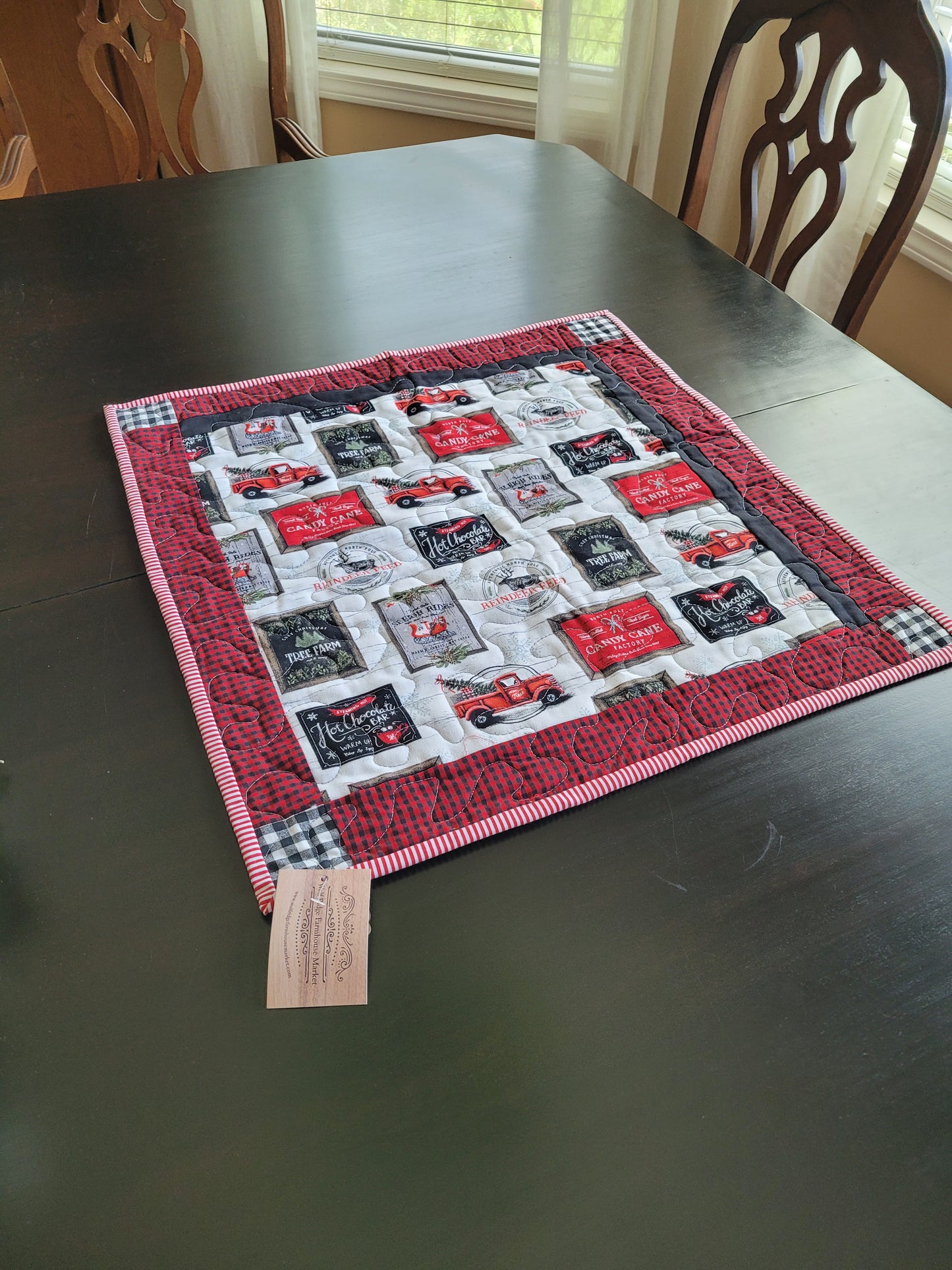 Little Red Truck Table Topper
