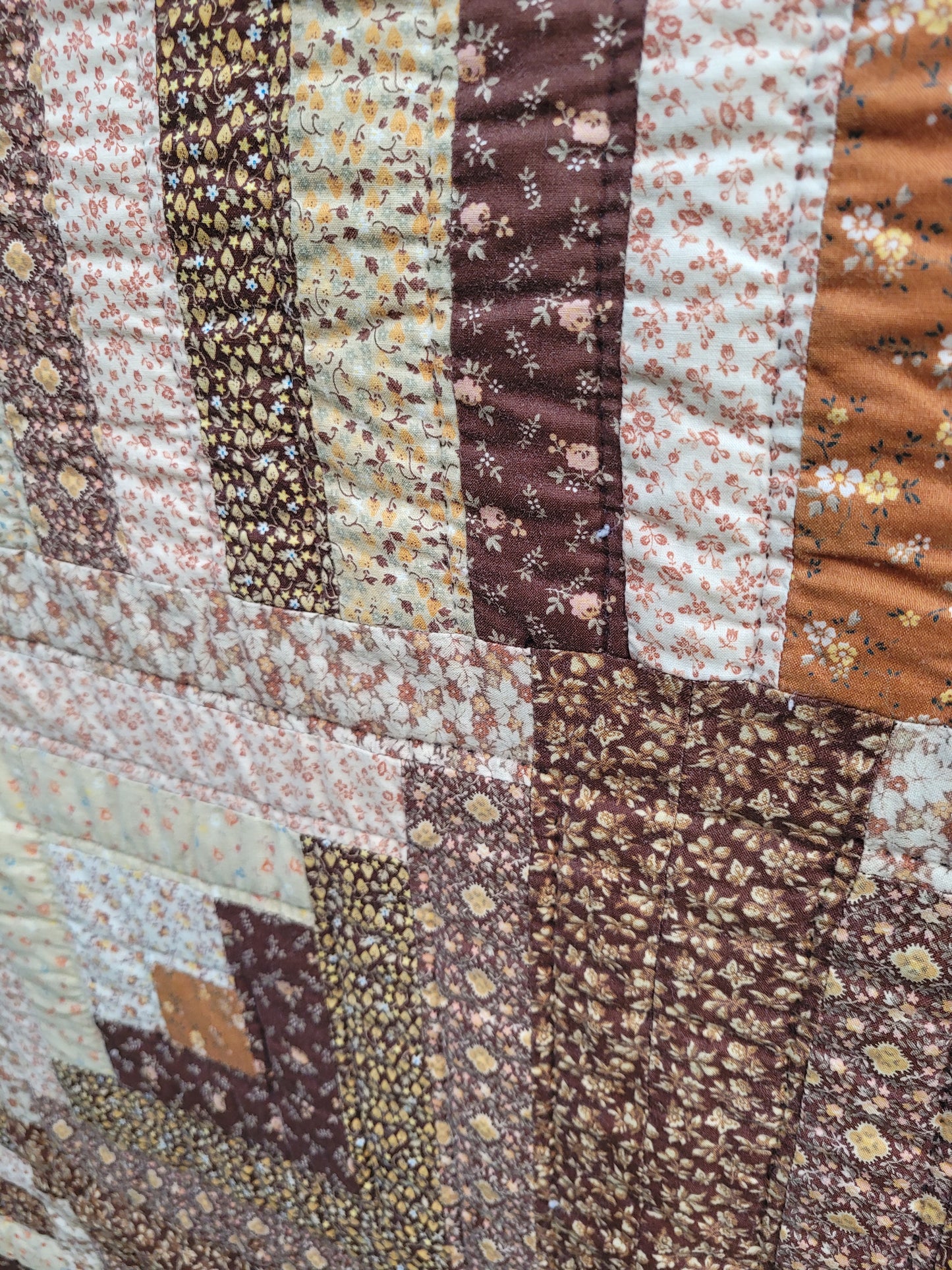 Vintage Hand-quilted Throw Blanket