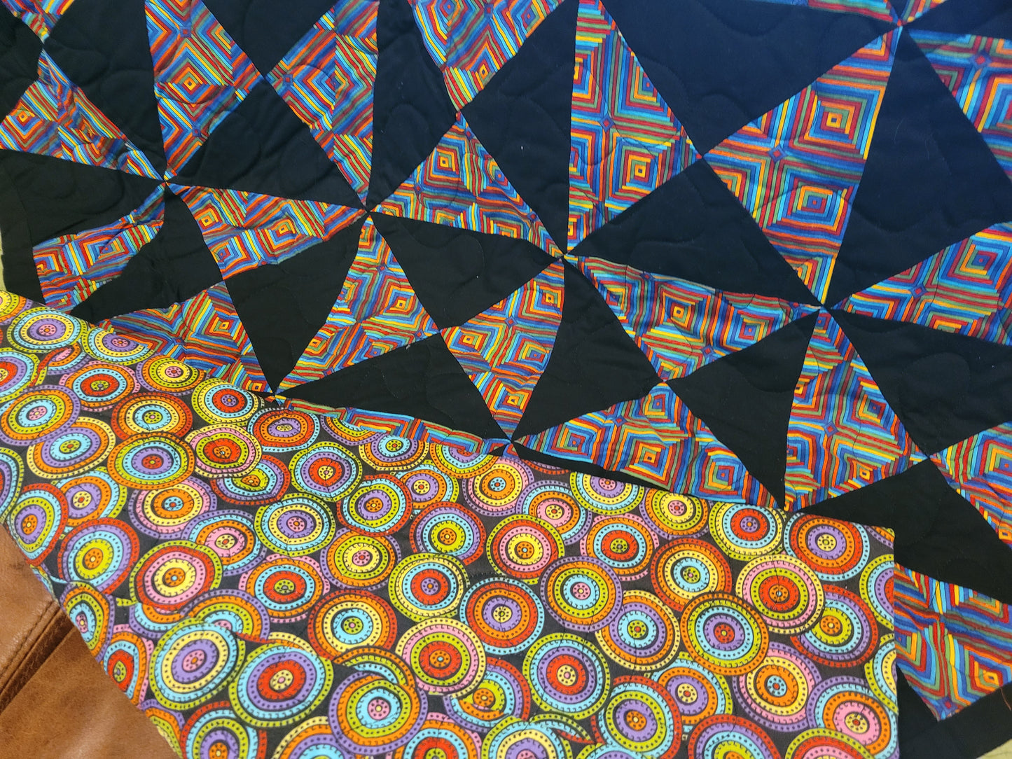 Groovy Pinwheel Quilted Throw