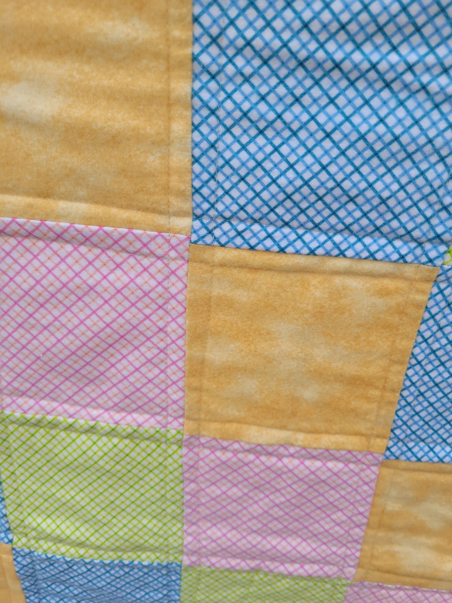 Flannel Patchwork Baby Quilt