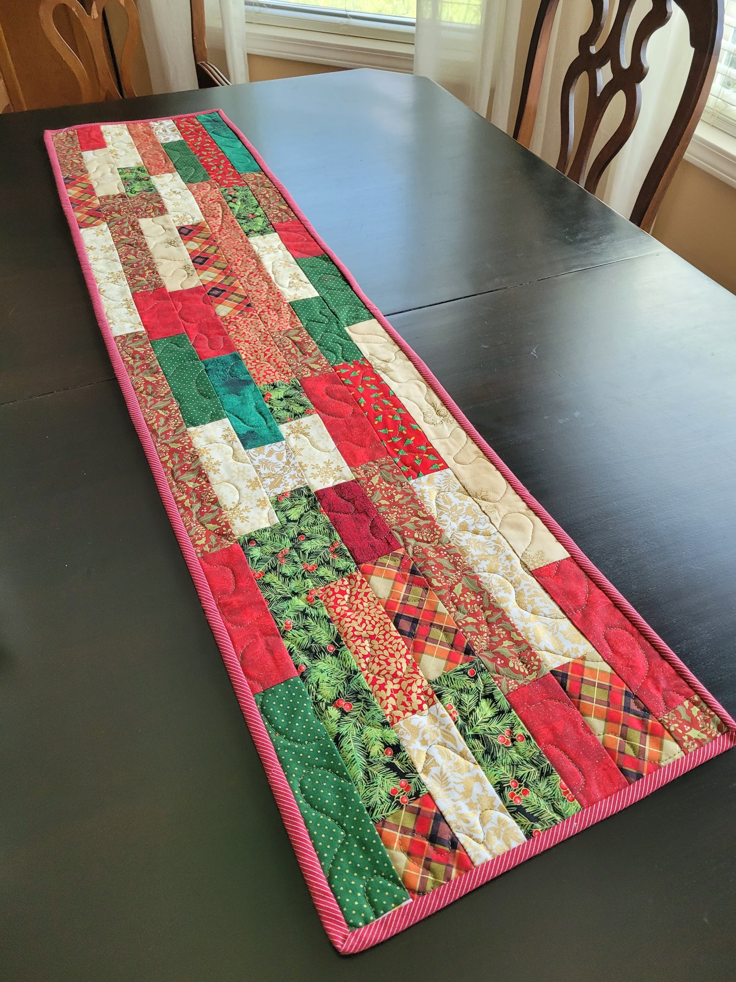Handmade Patchwork Christmas Table Runner