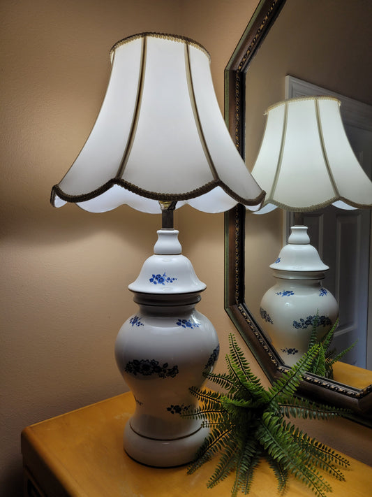 Vintage Blue and White Lamp