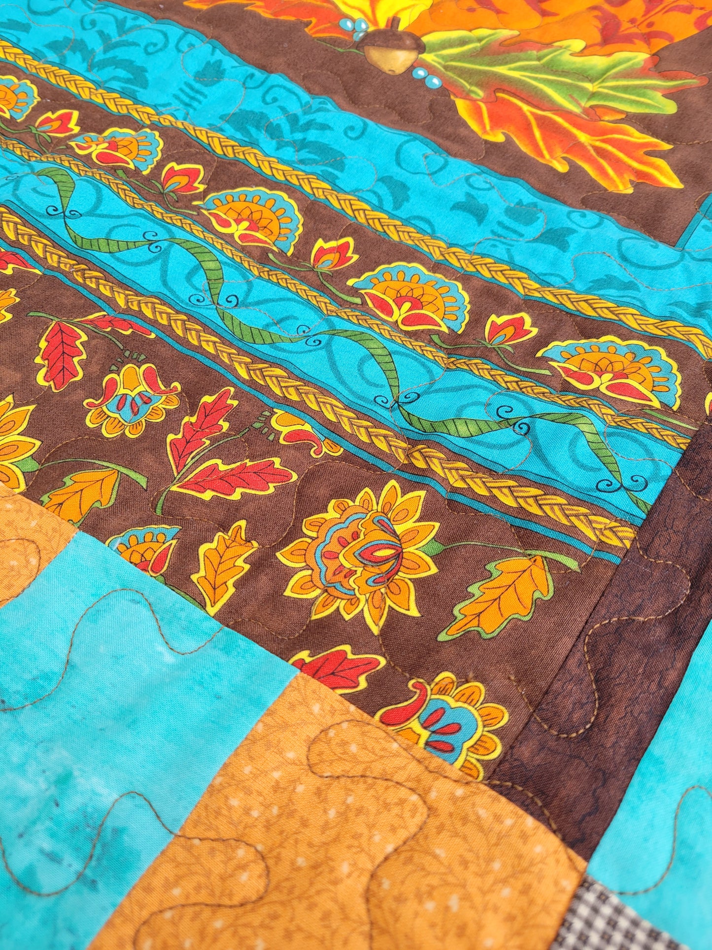 Fall Owl Quilted Throw