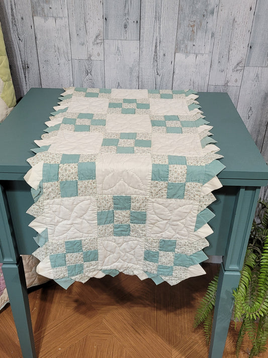 Vintage Hand-Quilted Table Runner