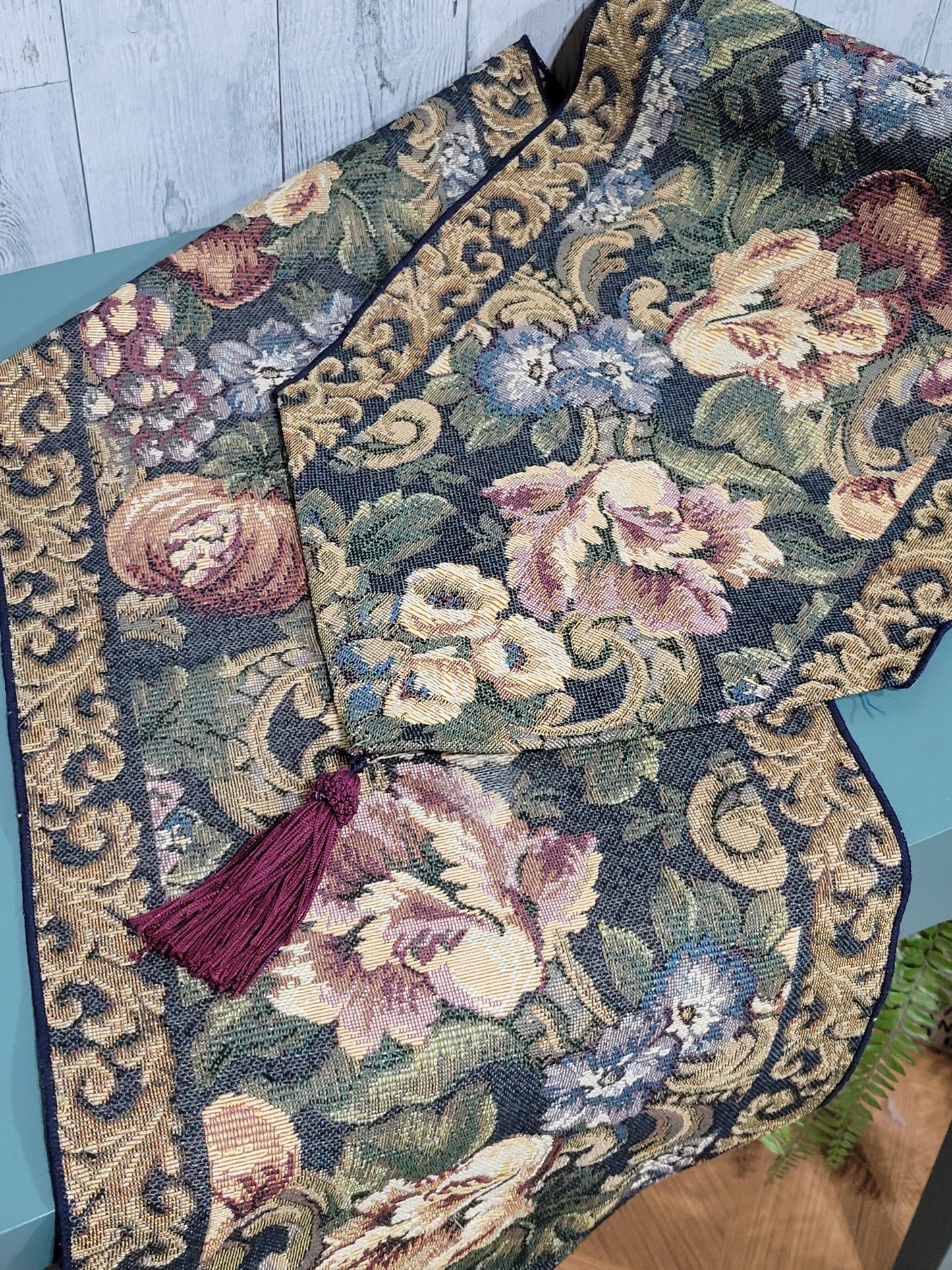 Vintage Tapestry Floral Runner