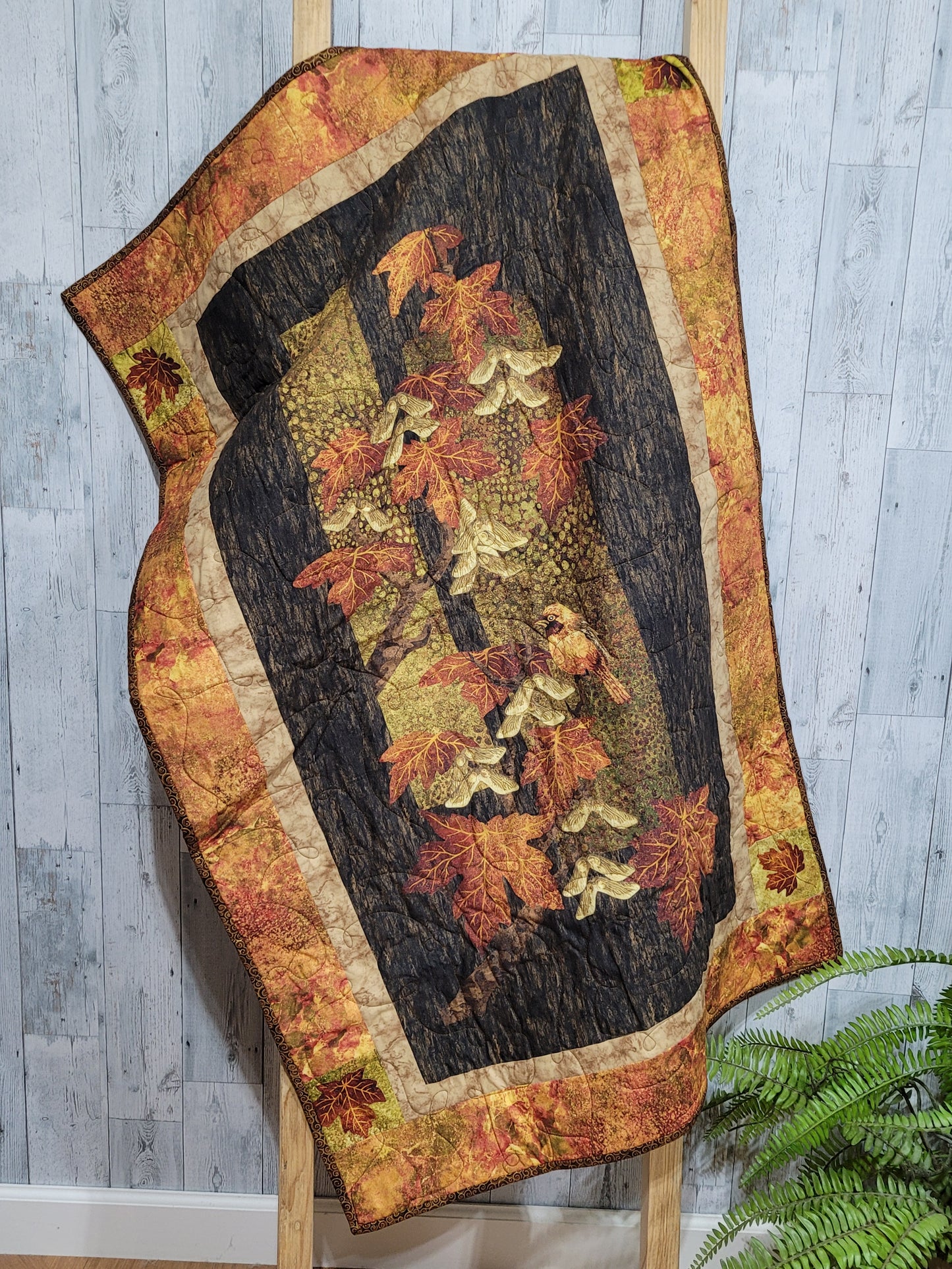 Fall Themed Quilted Sofa Throw