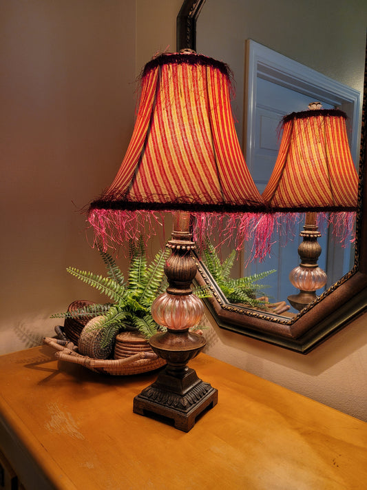 Vintage Lamp with Glass Orb Accent