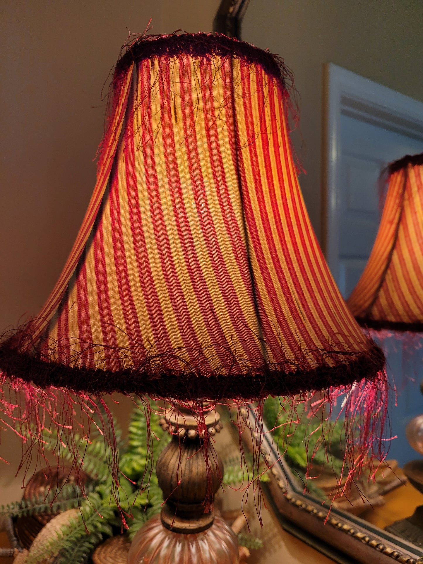 Vintage Lamp with Glass Orb Accent