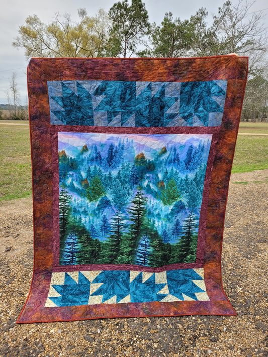 Handmade Forest Quilted Blanket