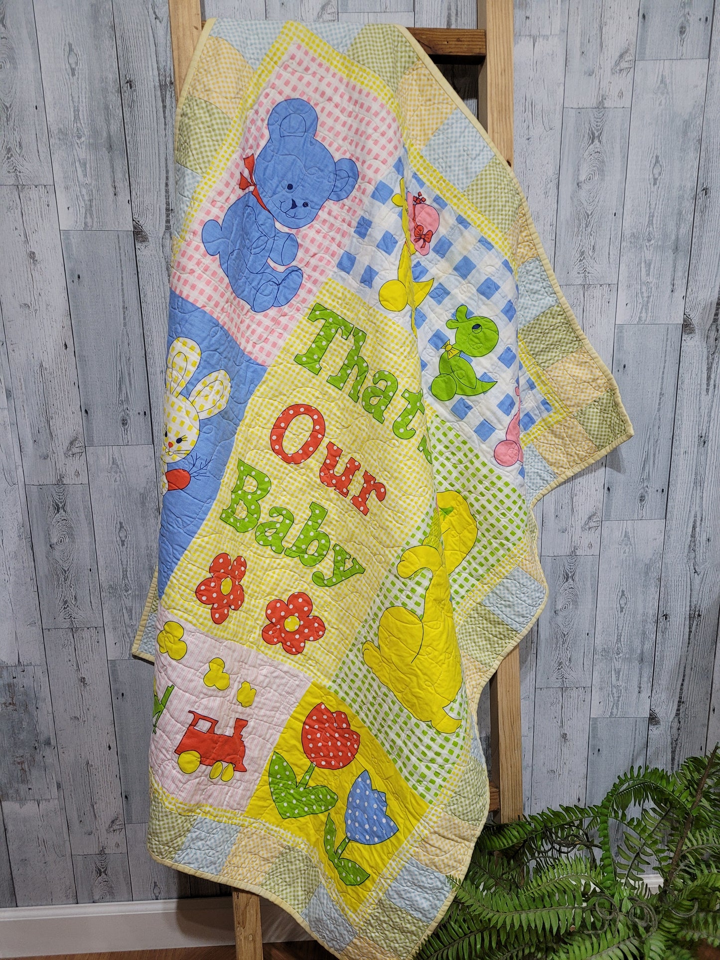 Handmade Vintage Baby Quilt