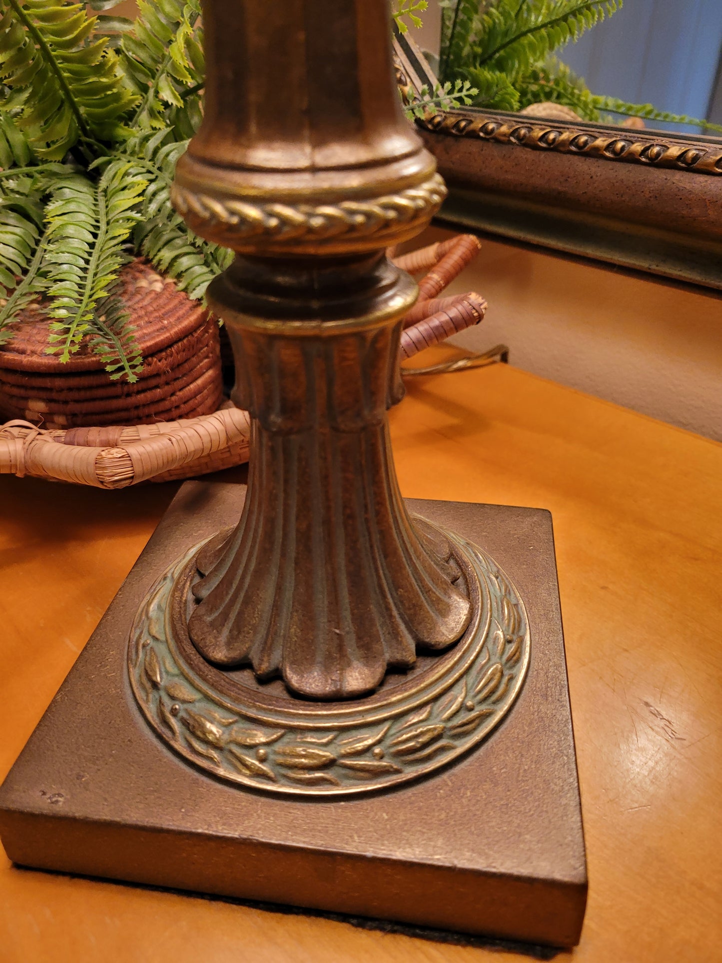 Vintage Brass Pillar Lamp