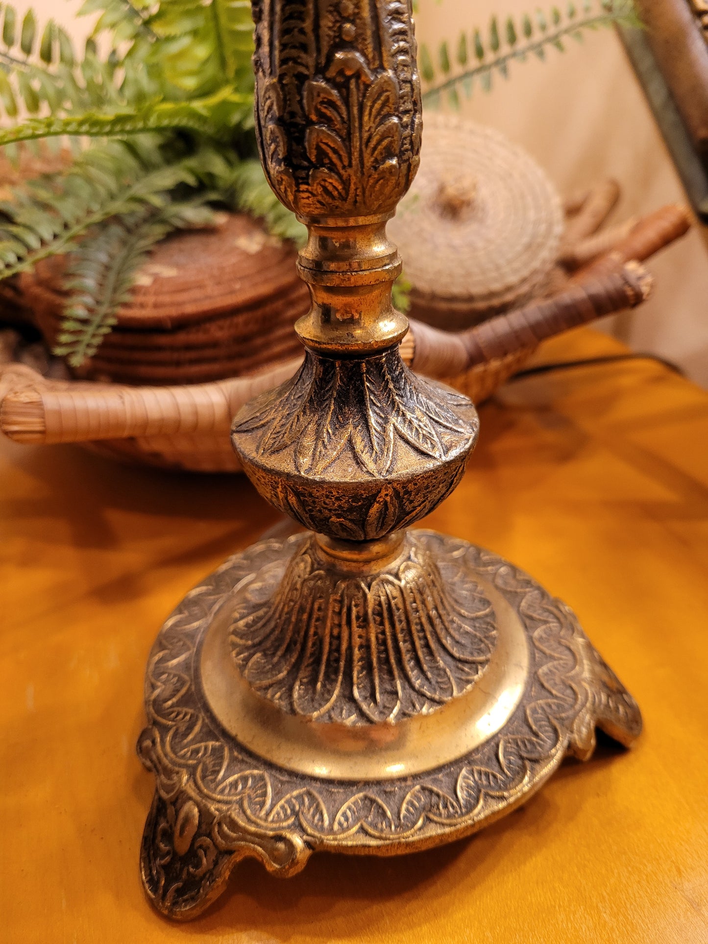 Vintage Brass Candelabra Lamp