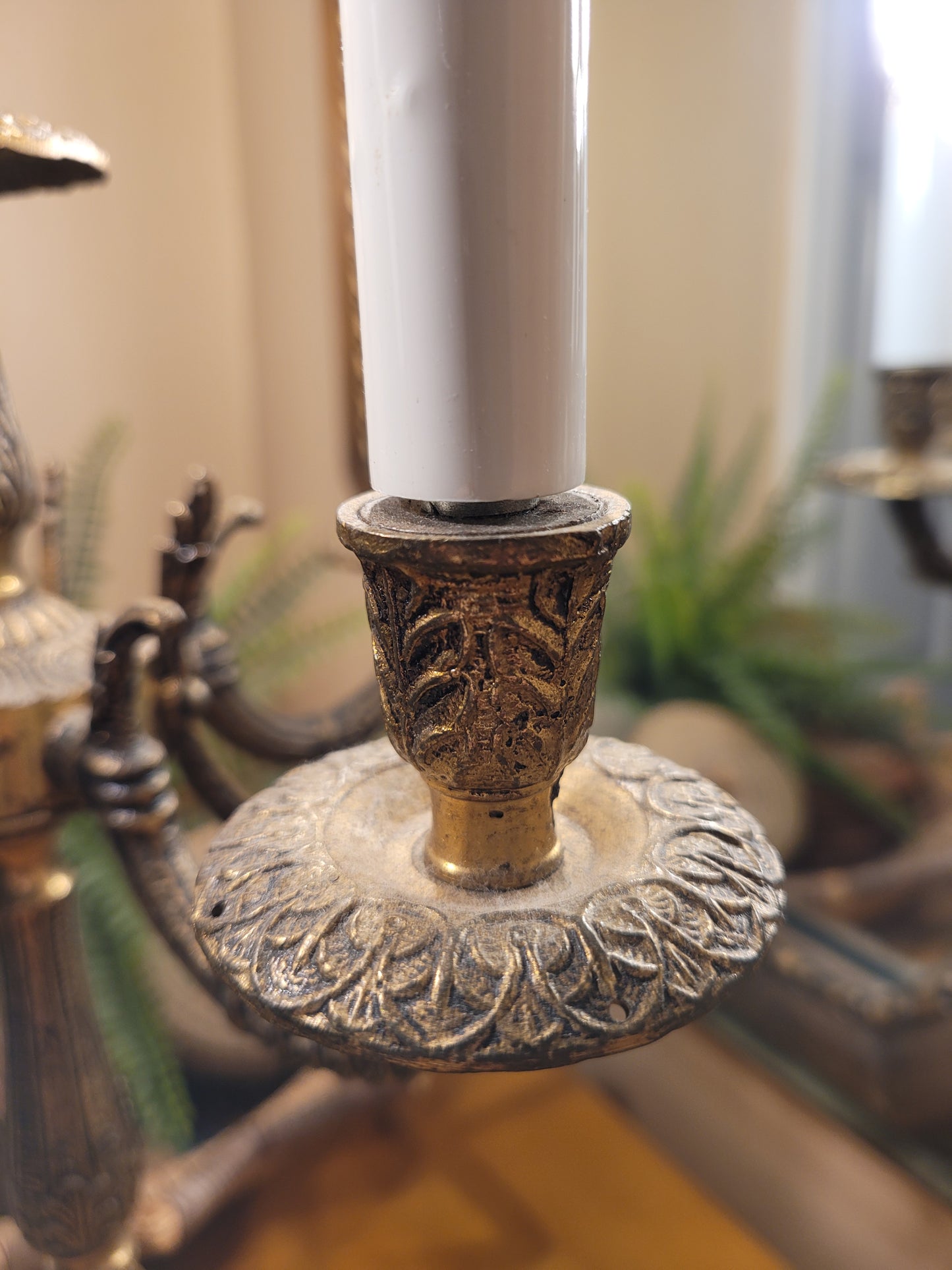 Vintage Brass Candelabra Lamp