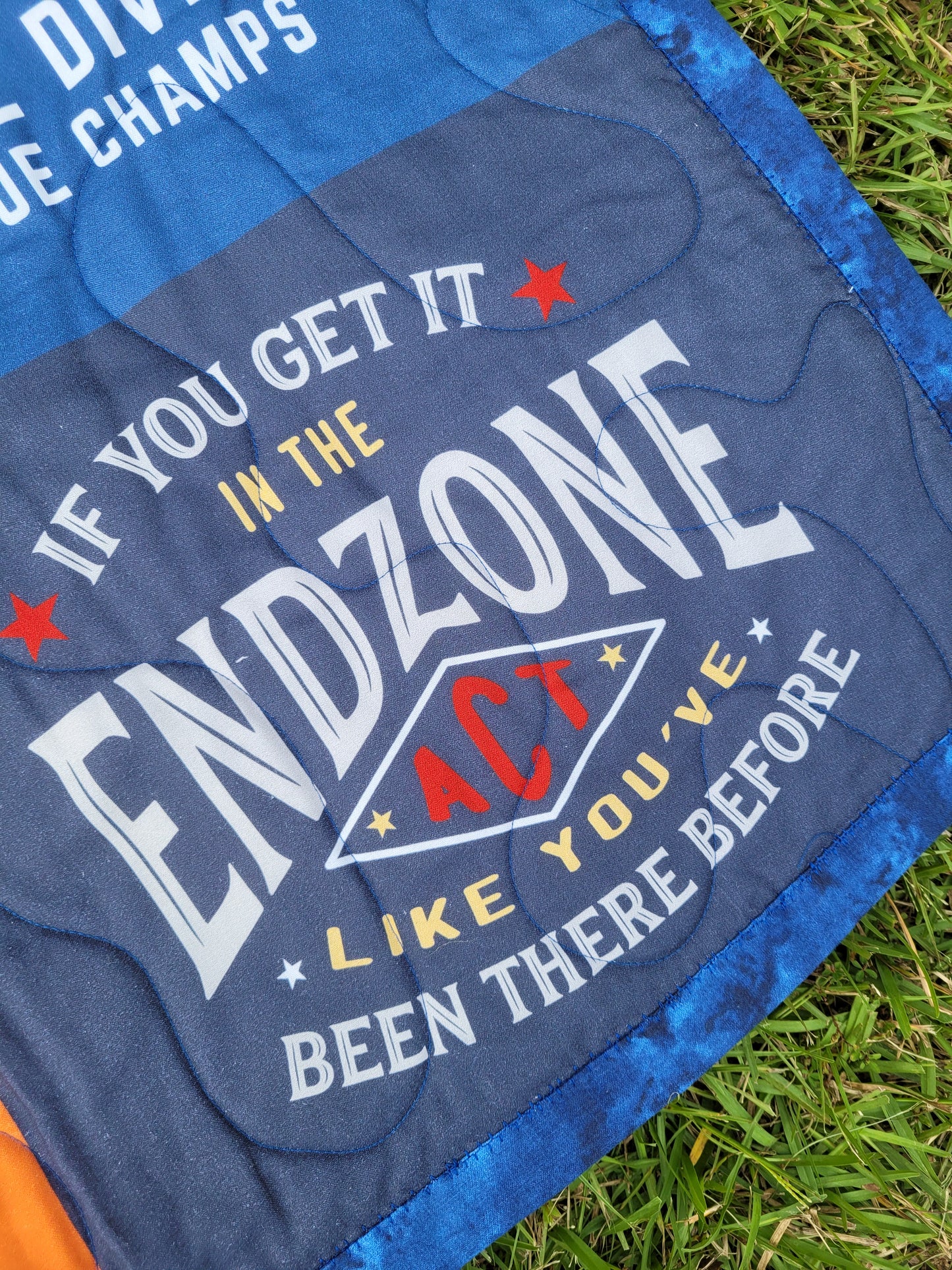 Handmade Football Themed Stadium Blanket