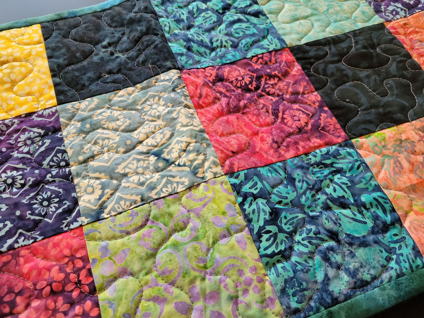 Handmade Batik Patchwork Furniture Scarf