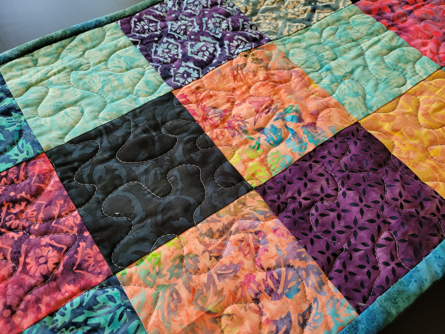 Handmade Batik Patchwork Furniture Scarf