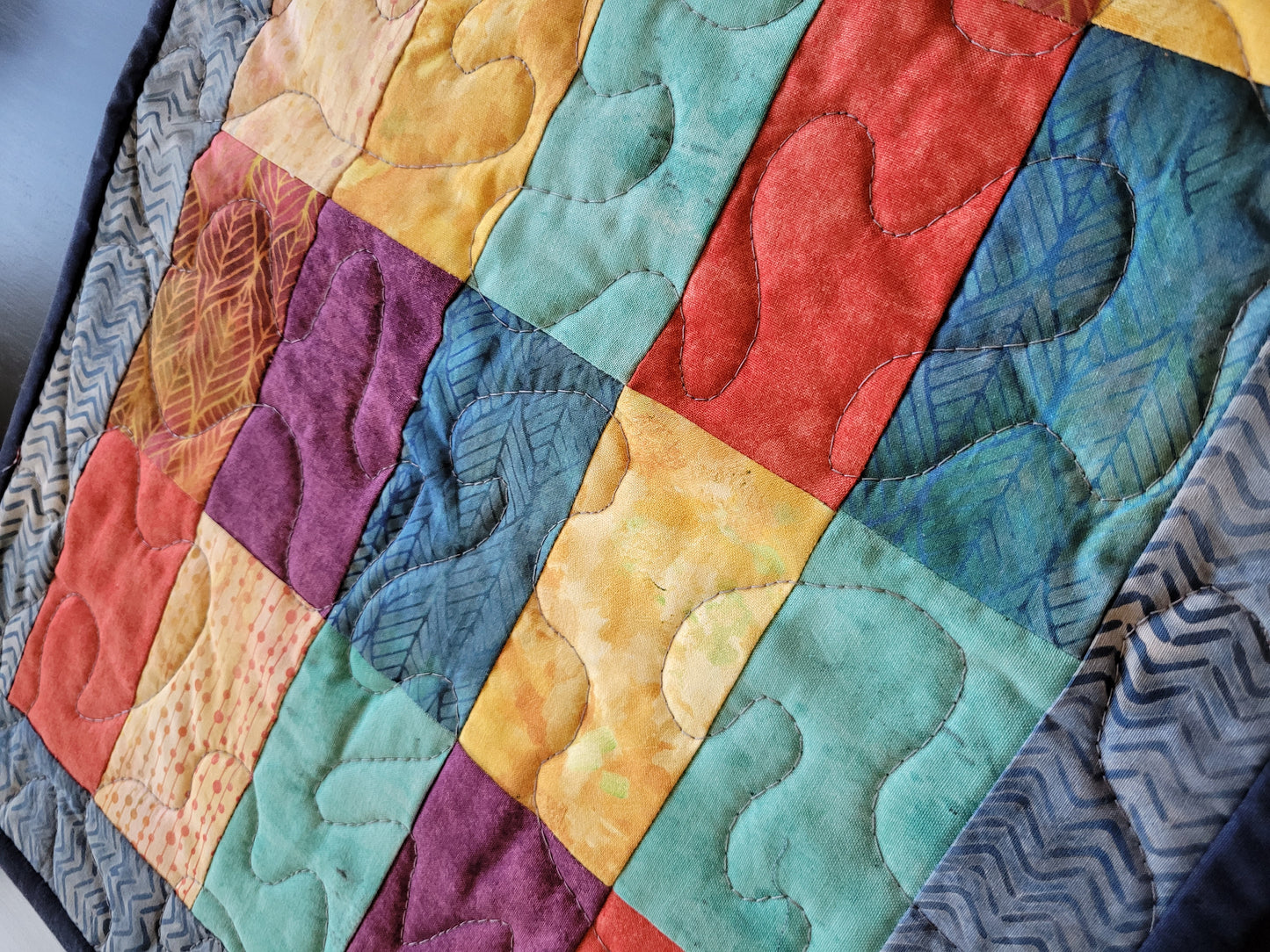 Handmade Batik Patchwork Furniture Scarf