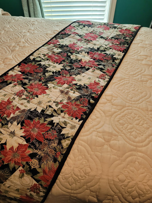 Poinsettia Bed Scarf/Runner