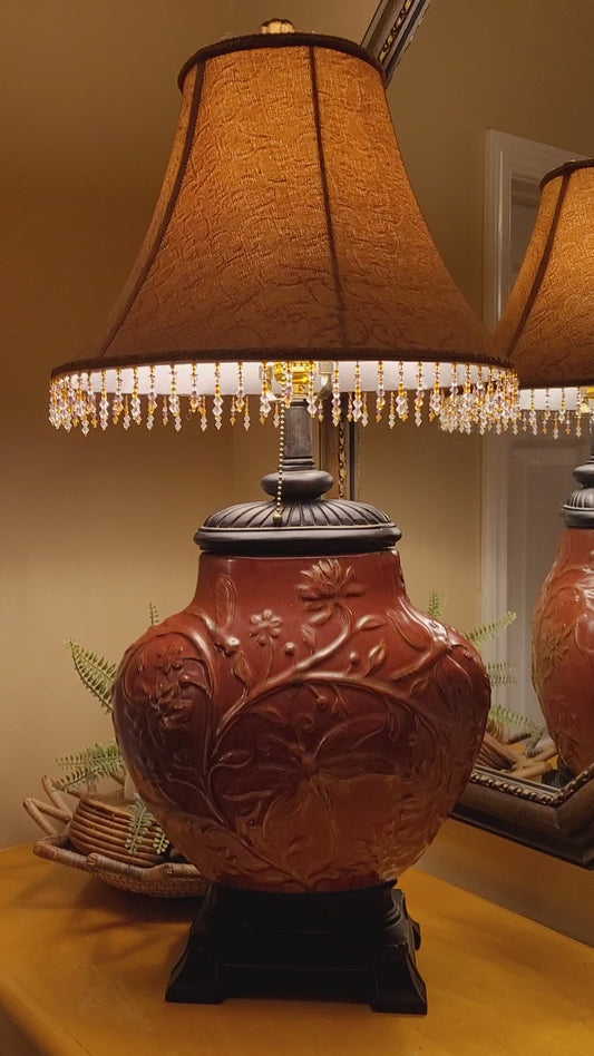 Vintage table lamp with Embossed Base