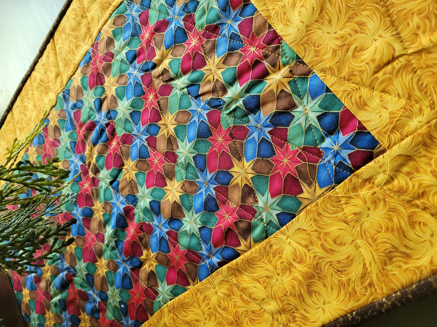 Handmade Christmas Star Table Runner