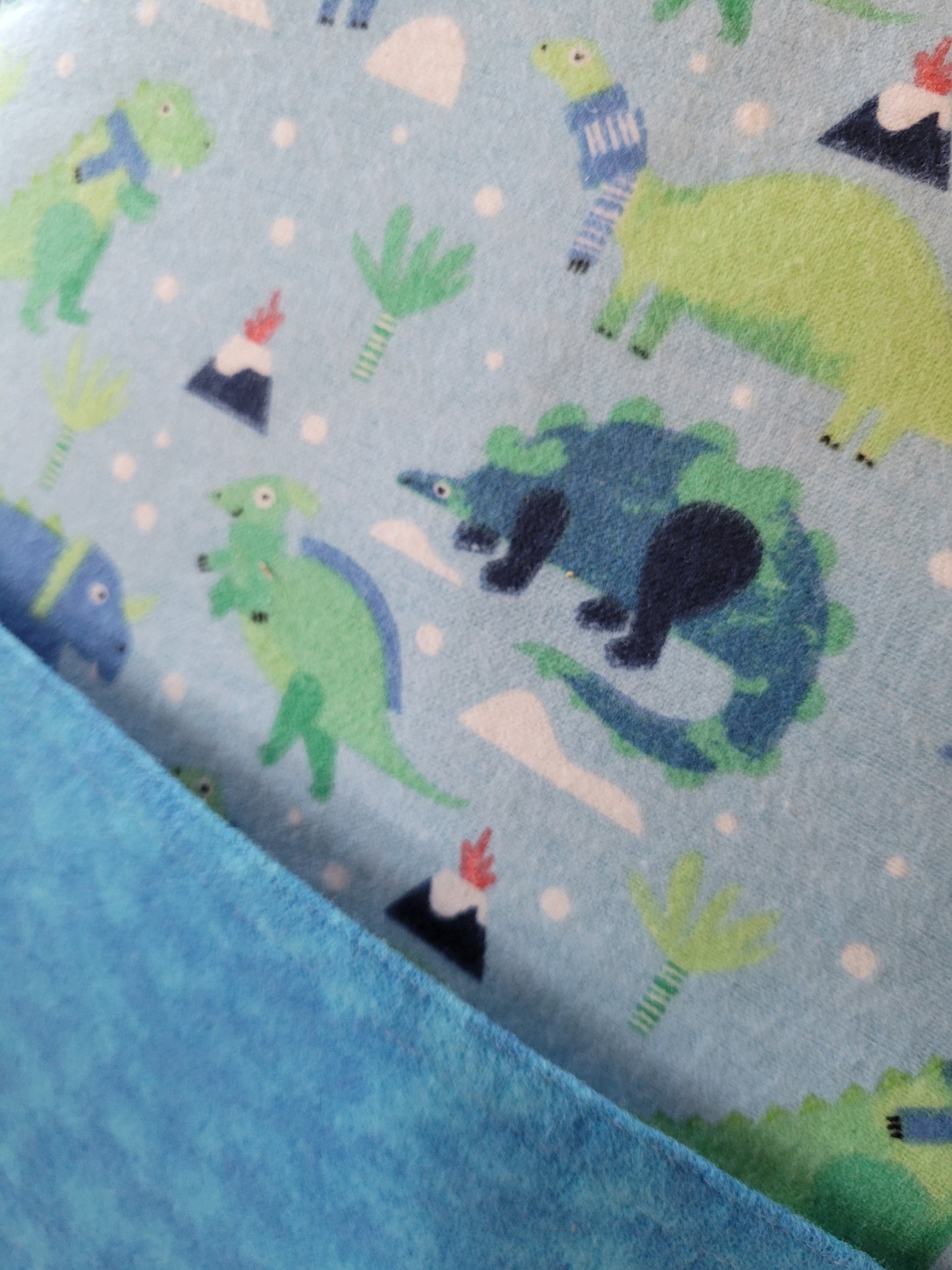 Blue Dinosaur Reading Pocket Pillow