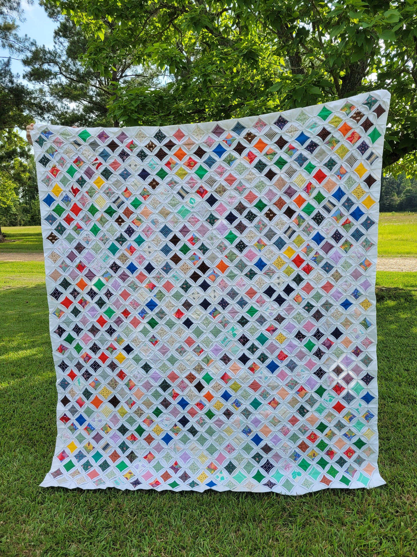 Vintage Cathedral Window Quilt