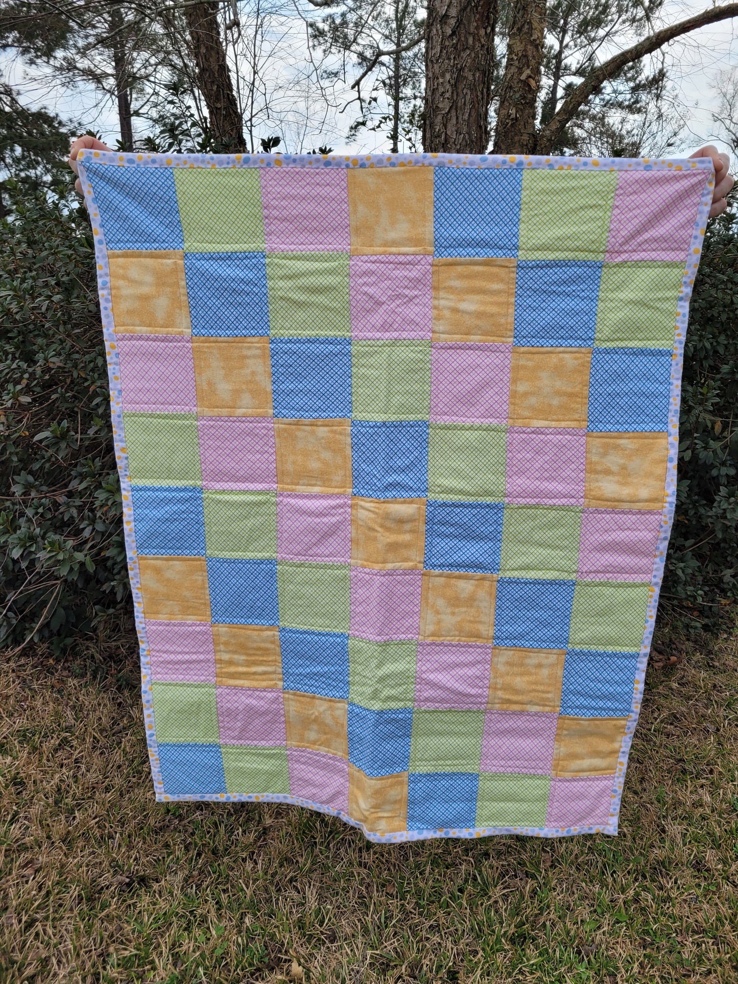 Flannel Patchwork Baby Quilt
