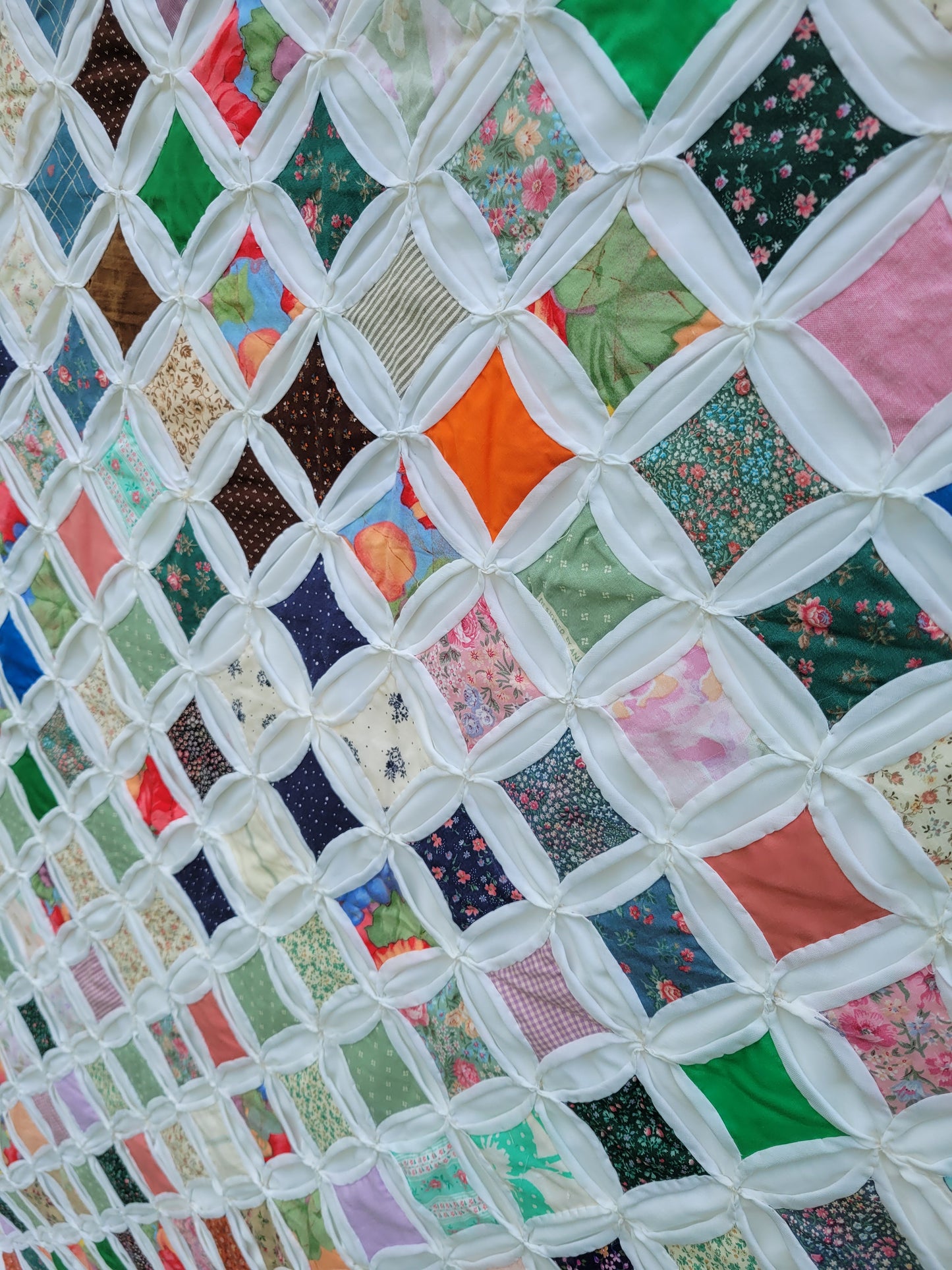 Vintage Cathedral Window Quilt