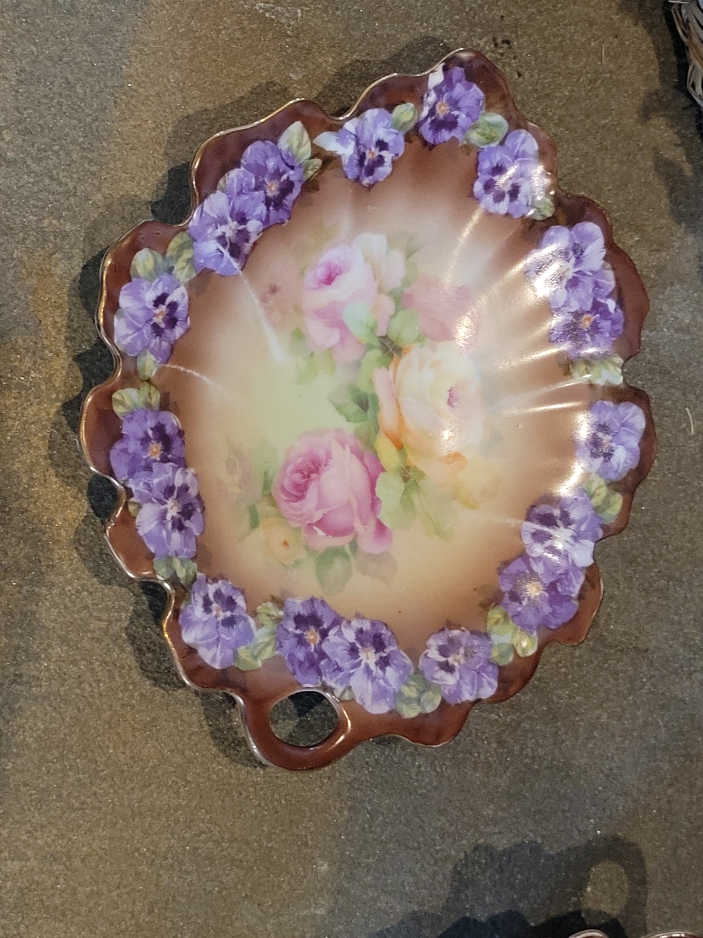 Antique Victoria Austria Sauce Nappy Bowl and Underplate