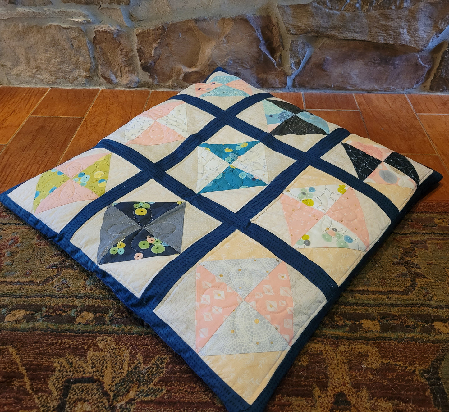 Handmade Quilted Dog Bed