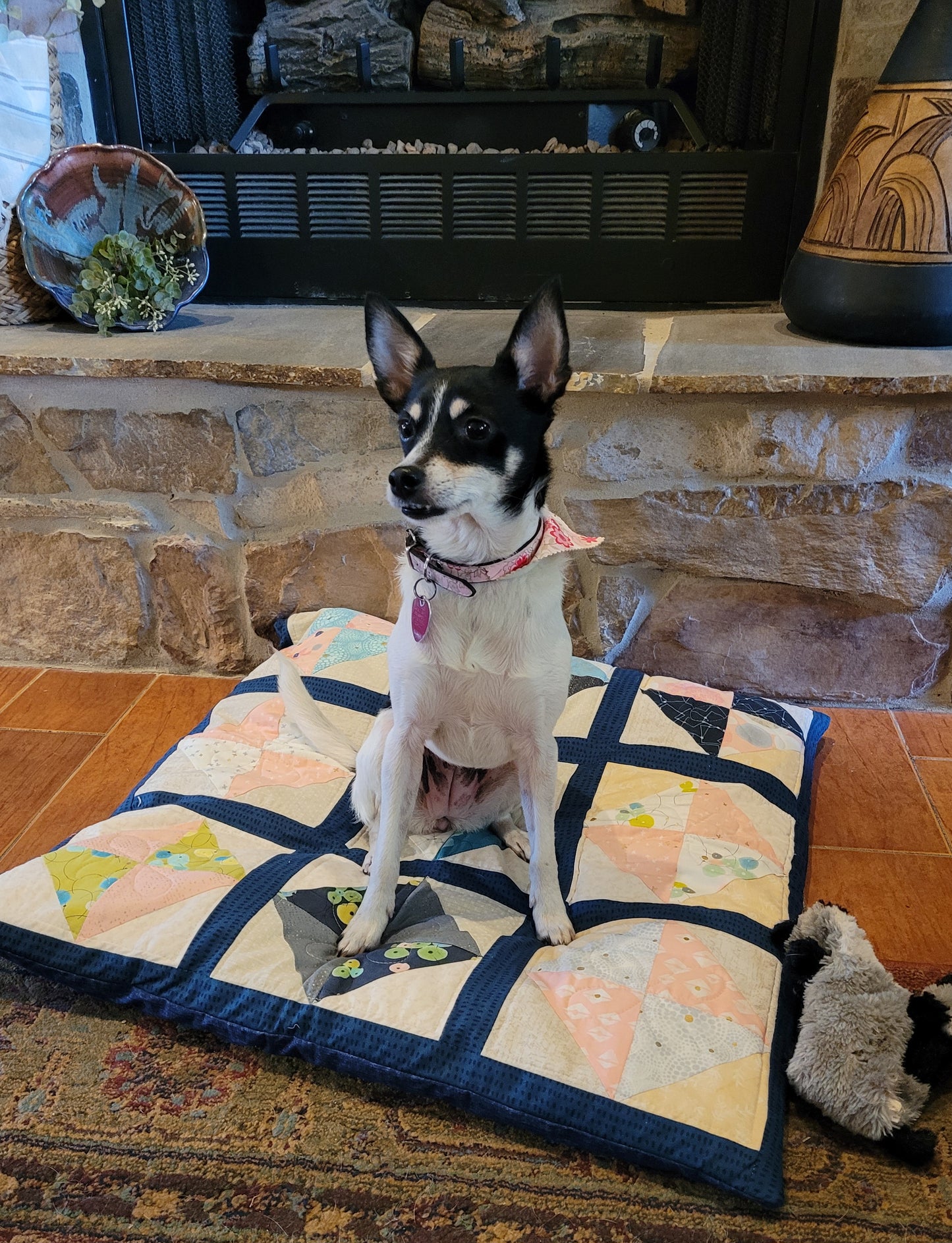 Handmade Quilted Dog Bed
