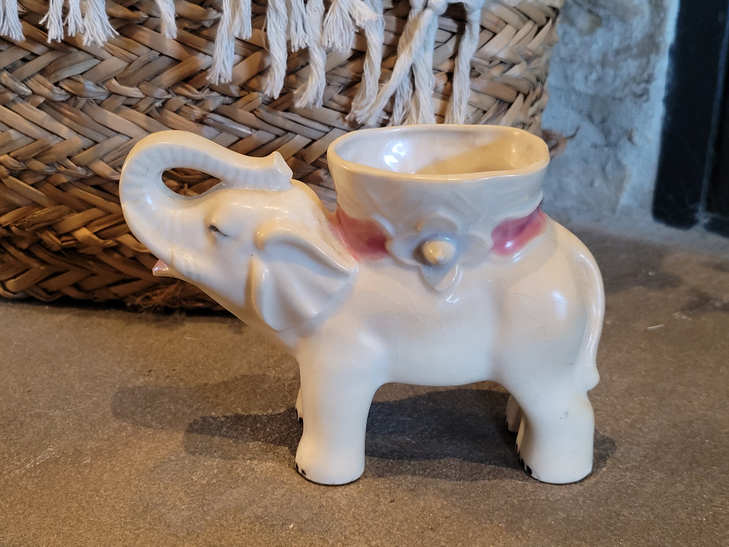 Vintage Occupied Japan Elephant Planter