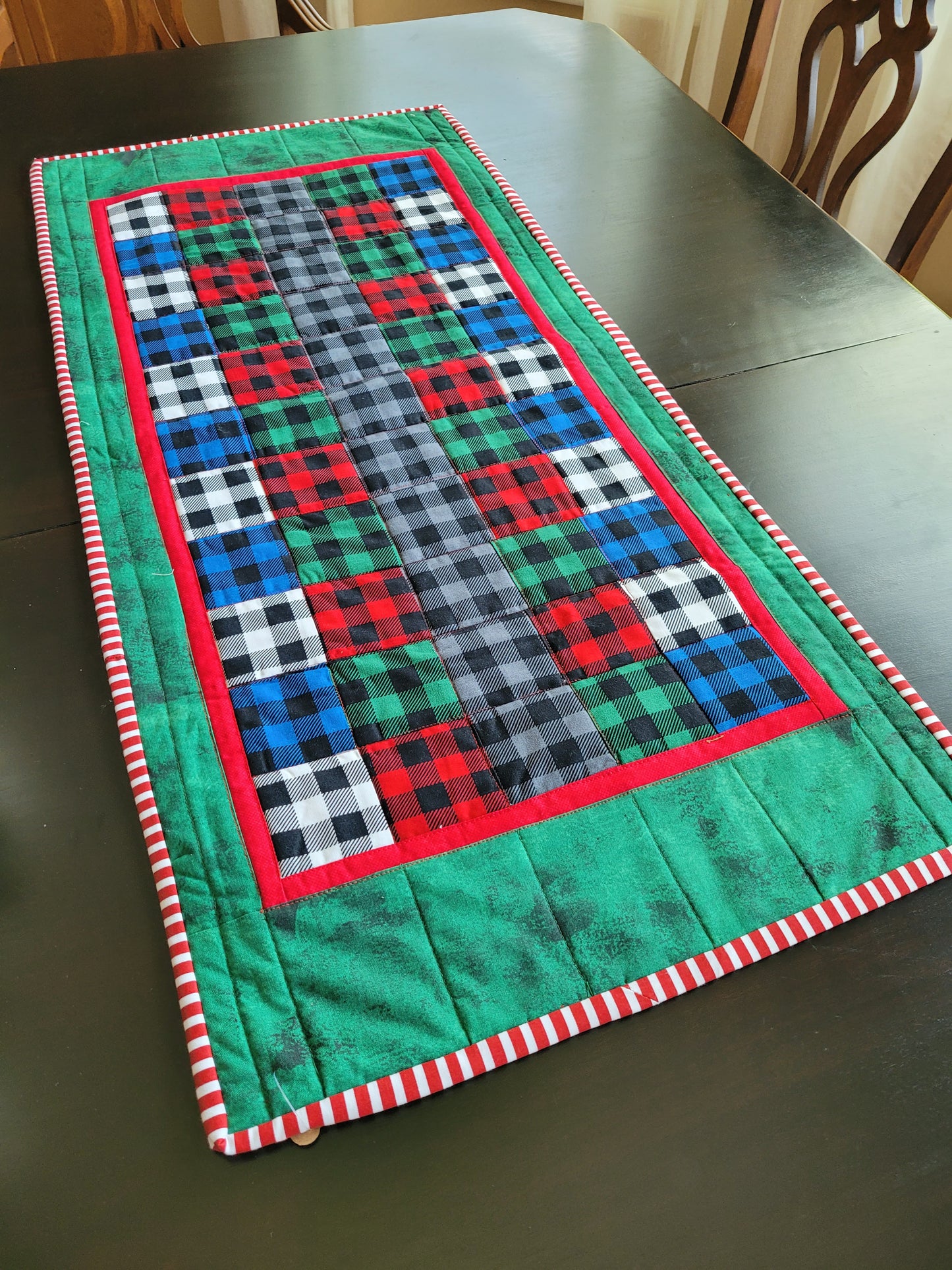 Handmade Christmas Plaids Table Runner