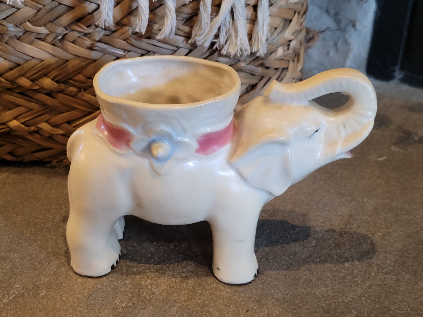 Vintage Occupied Japan Elephant Planter