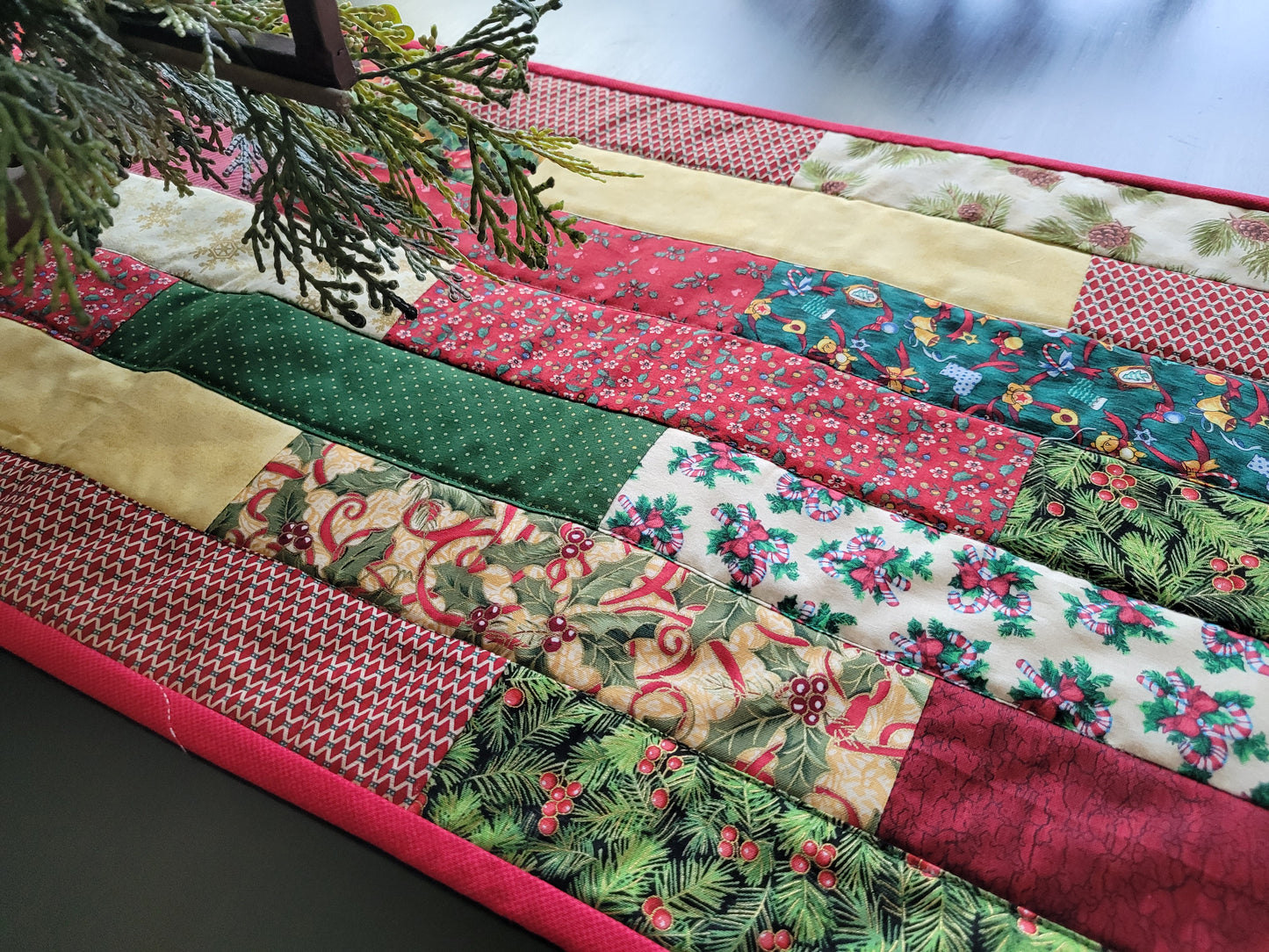 Handmade Christmas Patchwork Table Runner