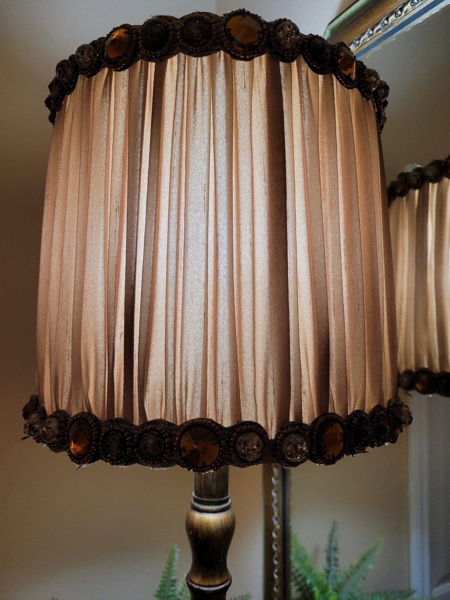 Vintage Candlestick Lamp with glass details