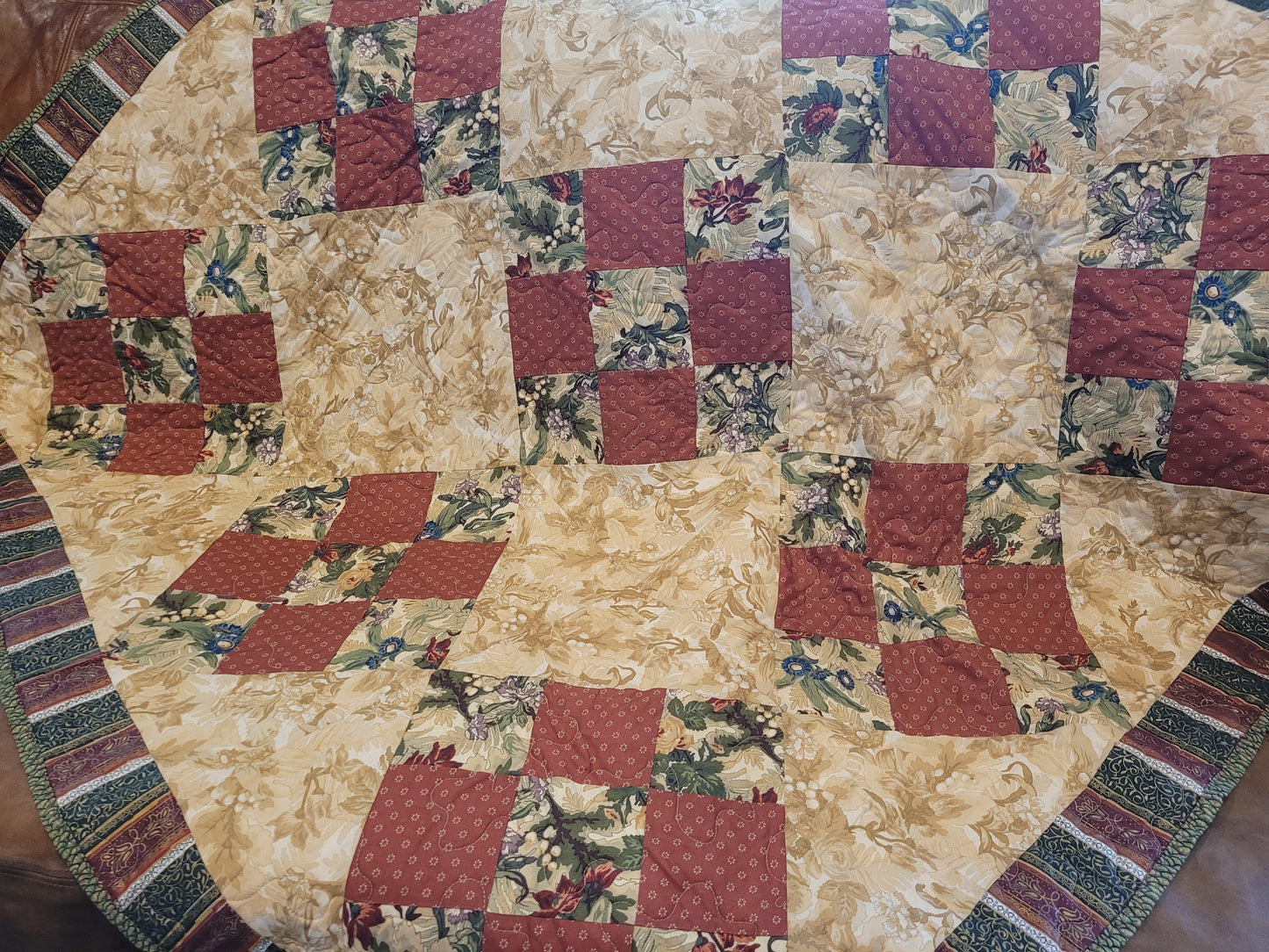 Diamond 9-Patch Quilted Throw