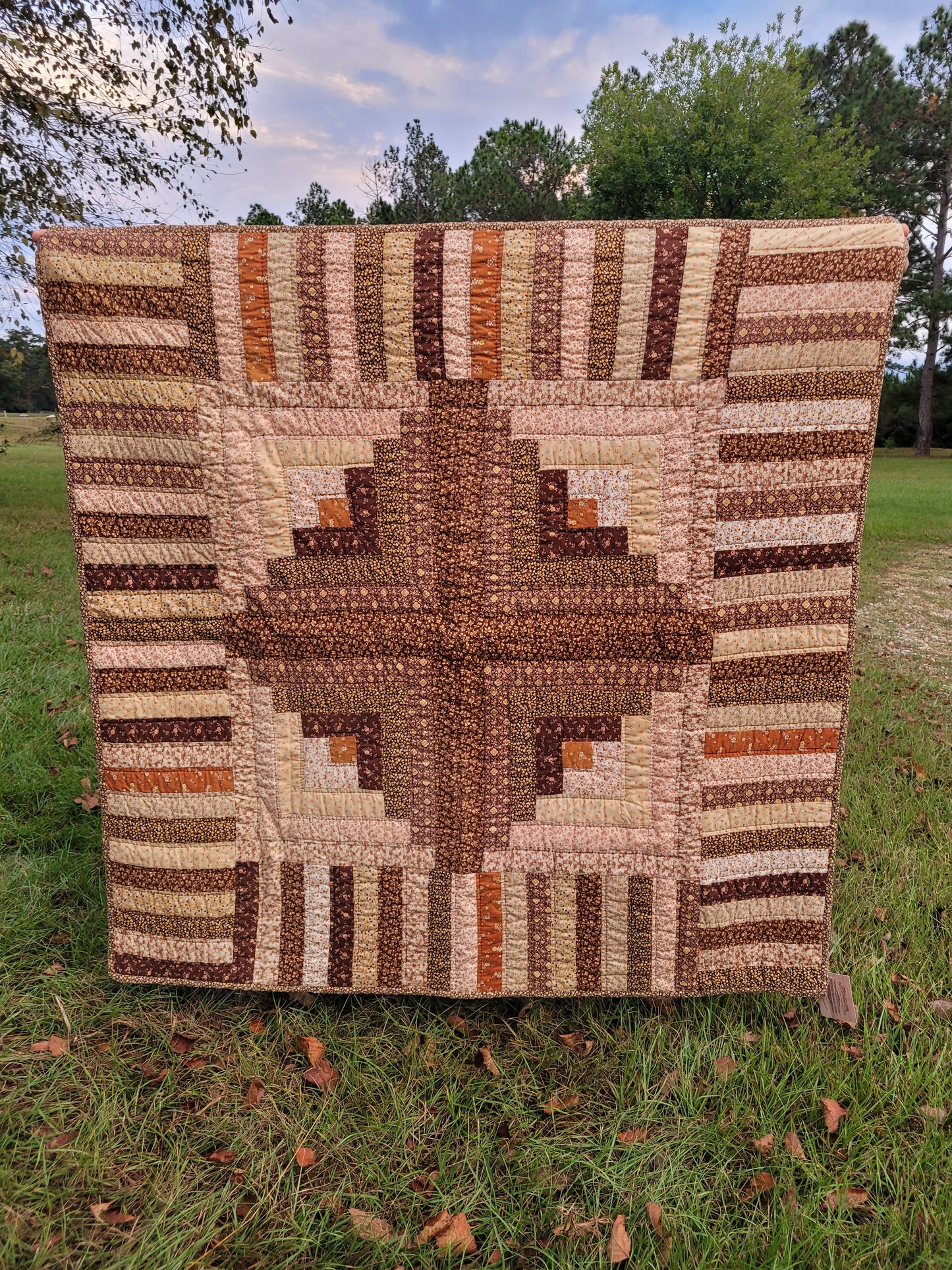 Vintage Hand-quilted Throw Blanket