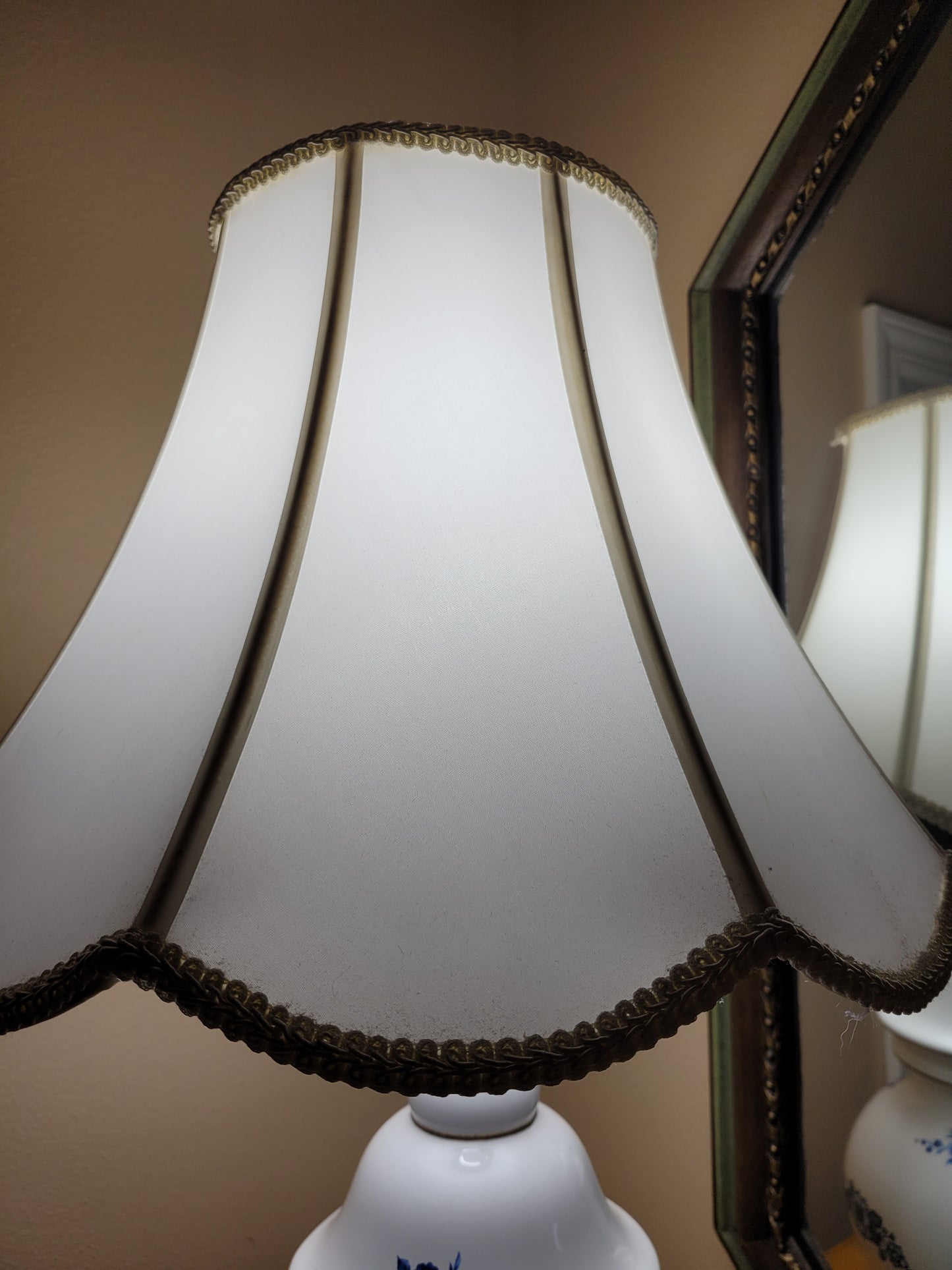 Vintage Blue and White Lamp