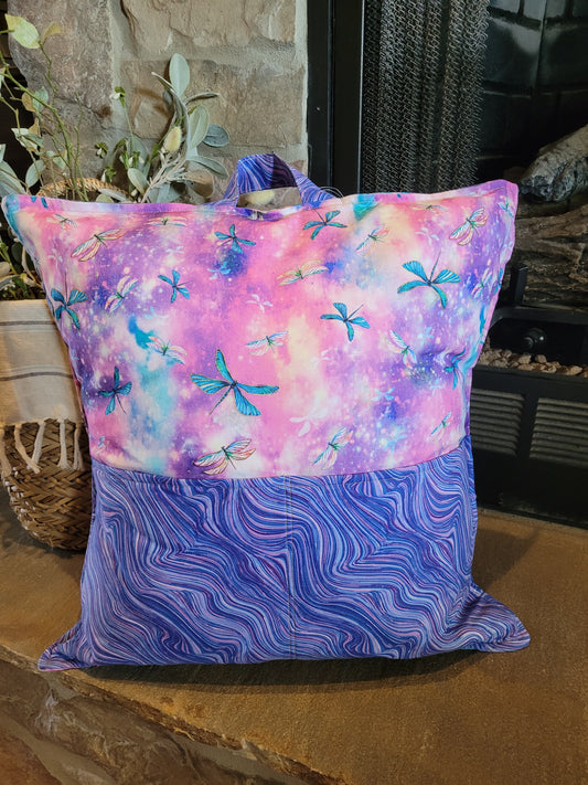Pink Dragonflies Reading Pocket Pillow