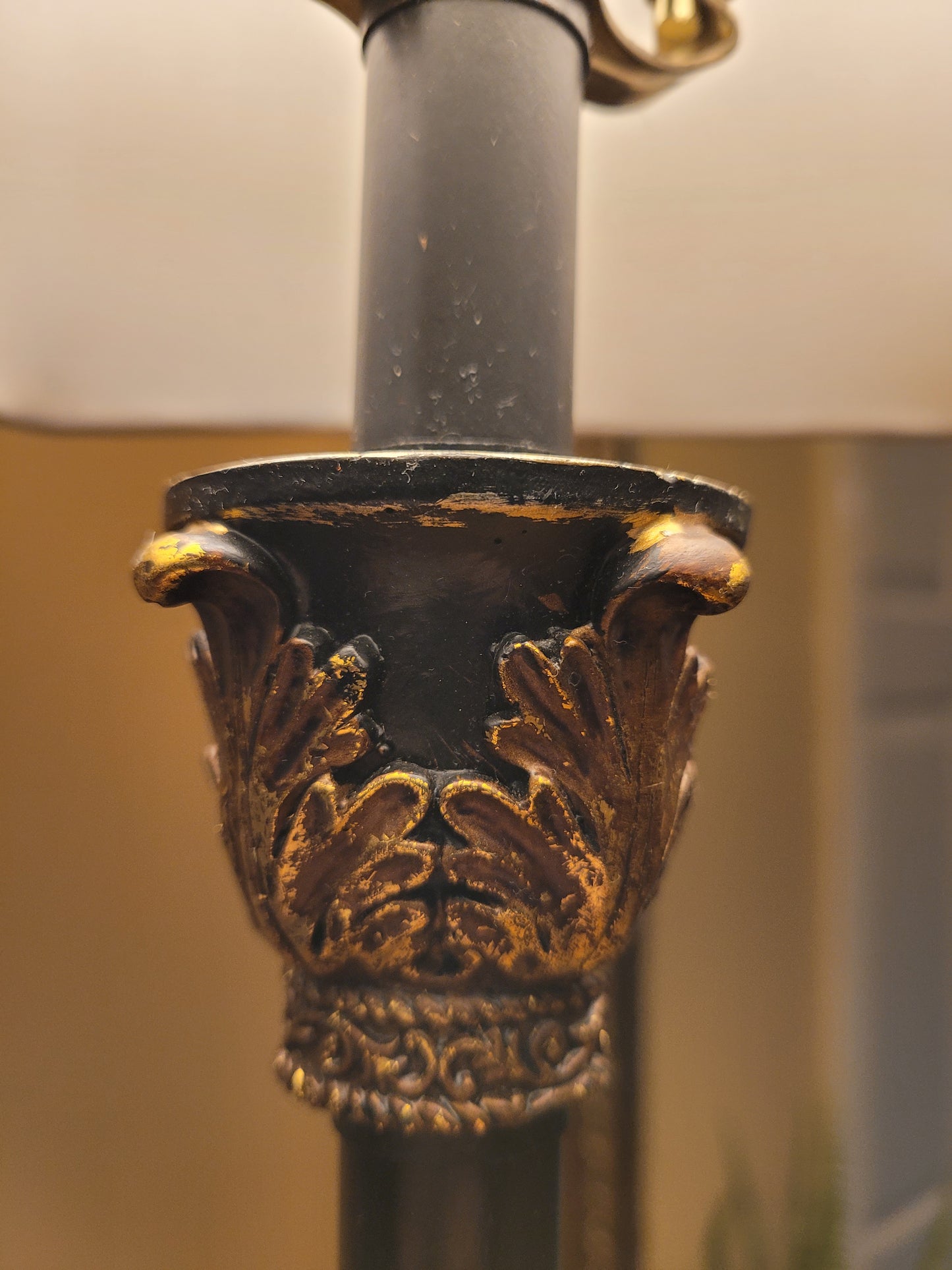 Vintage Candlestick Lamp with Gilding