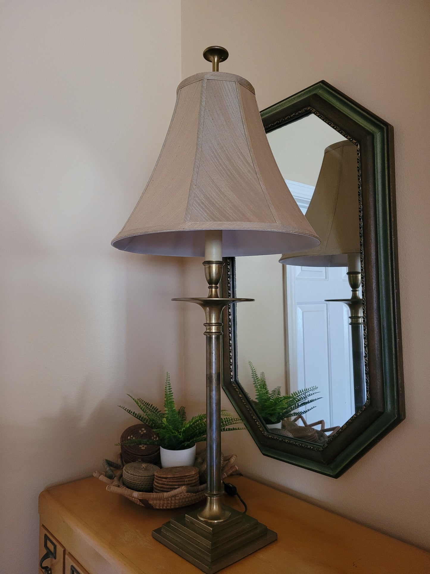 Antique Solid Brass Console Lamp