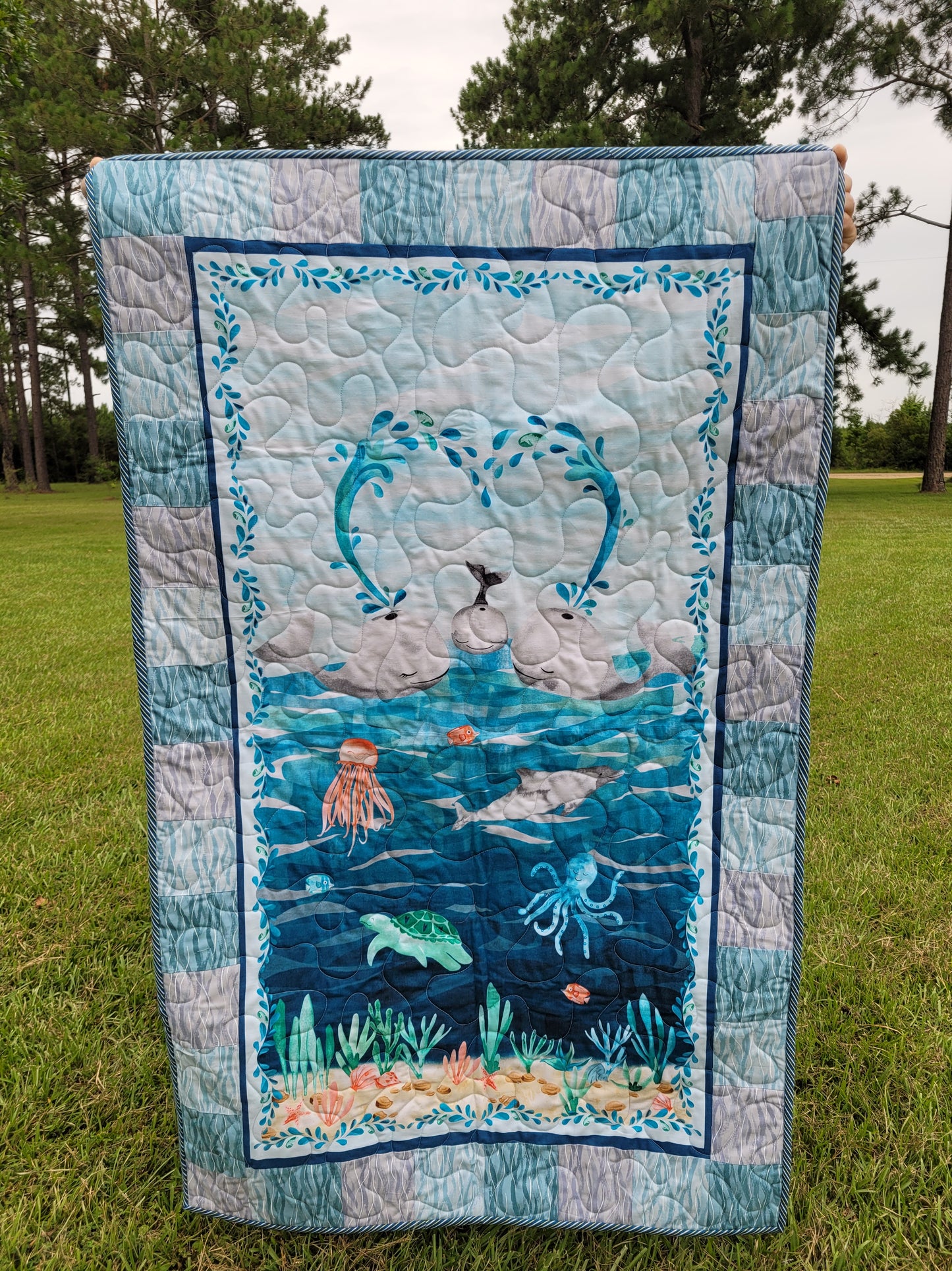 Little Whale Baby Quilt