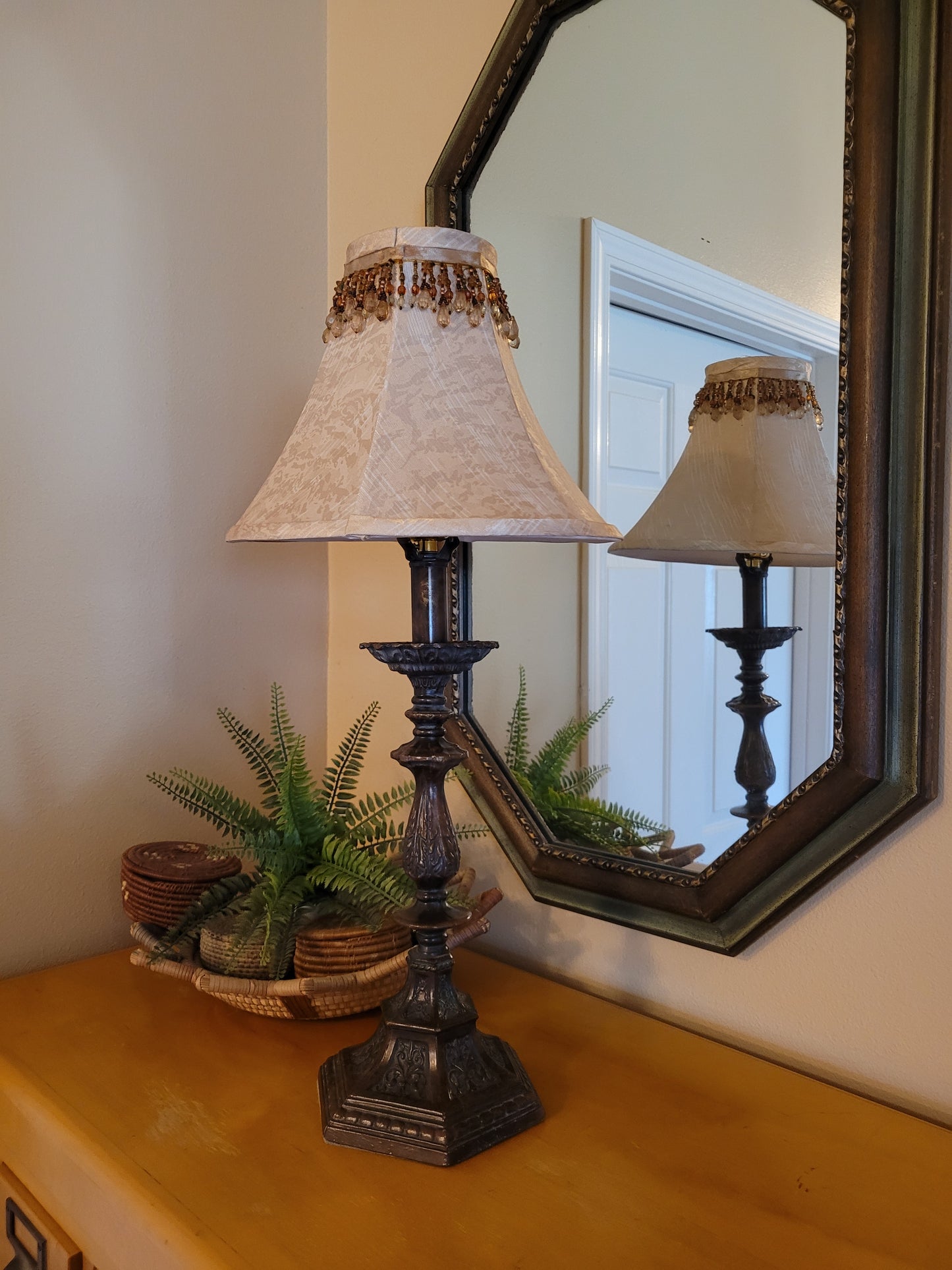 Vintage Cast Metal Pedestal Lamp