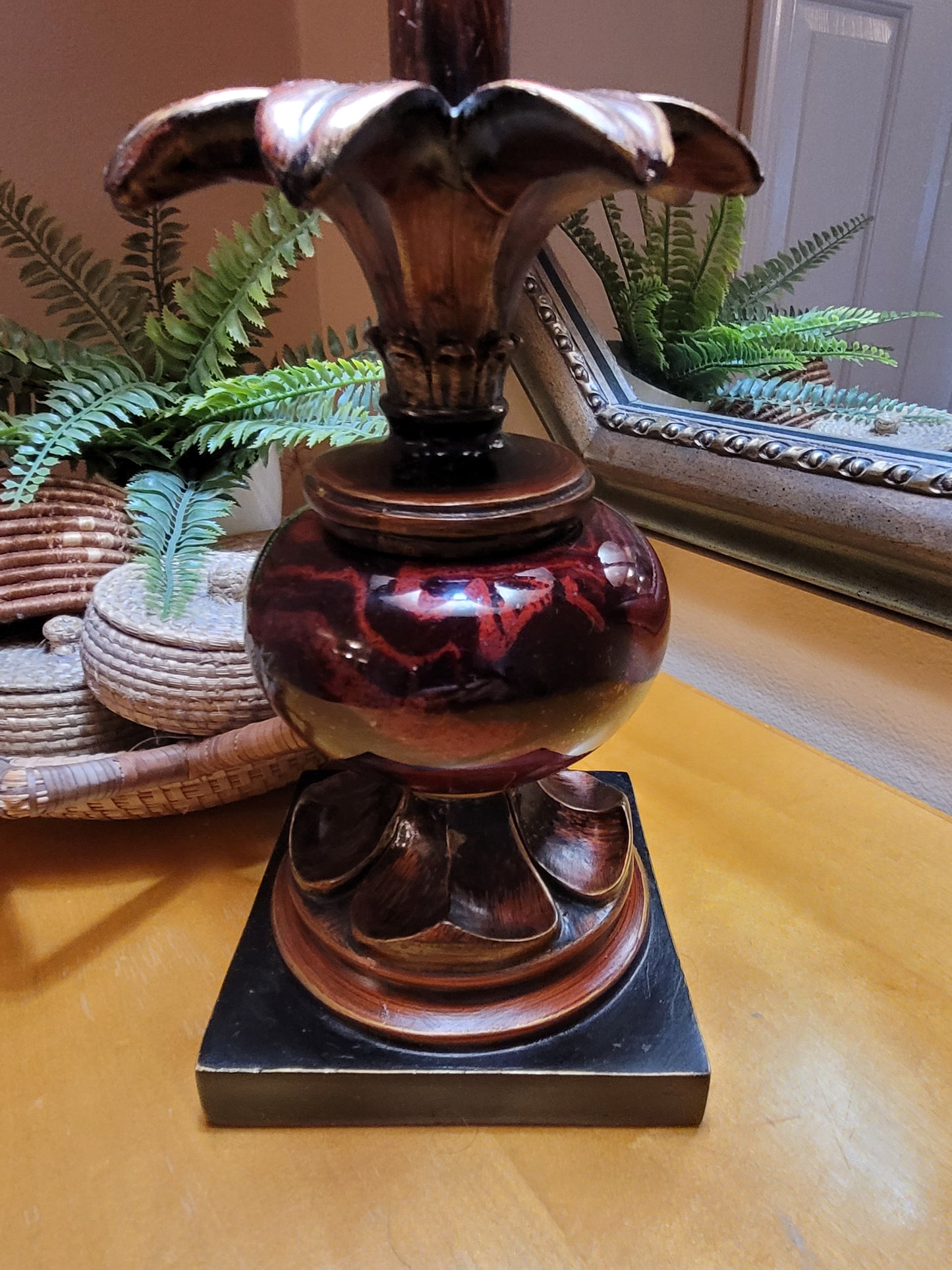 Vintage Lamp with Red Accents