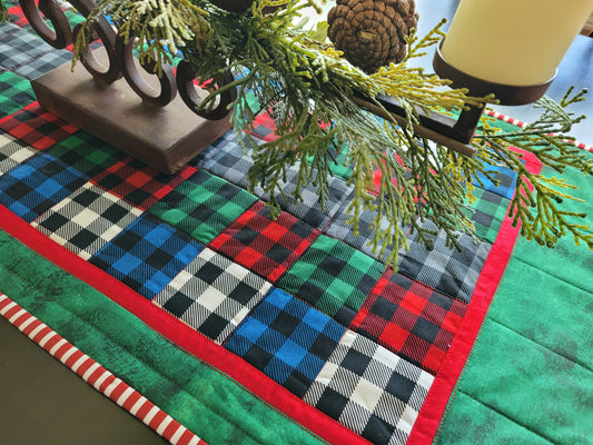 Handmade Christmas Plaids Table Runner